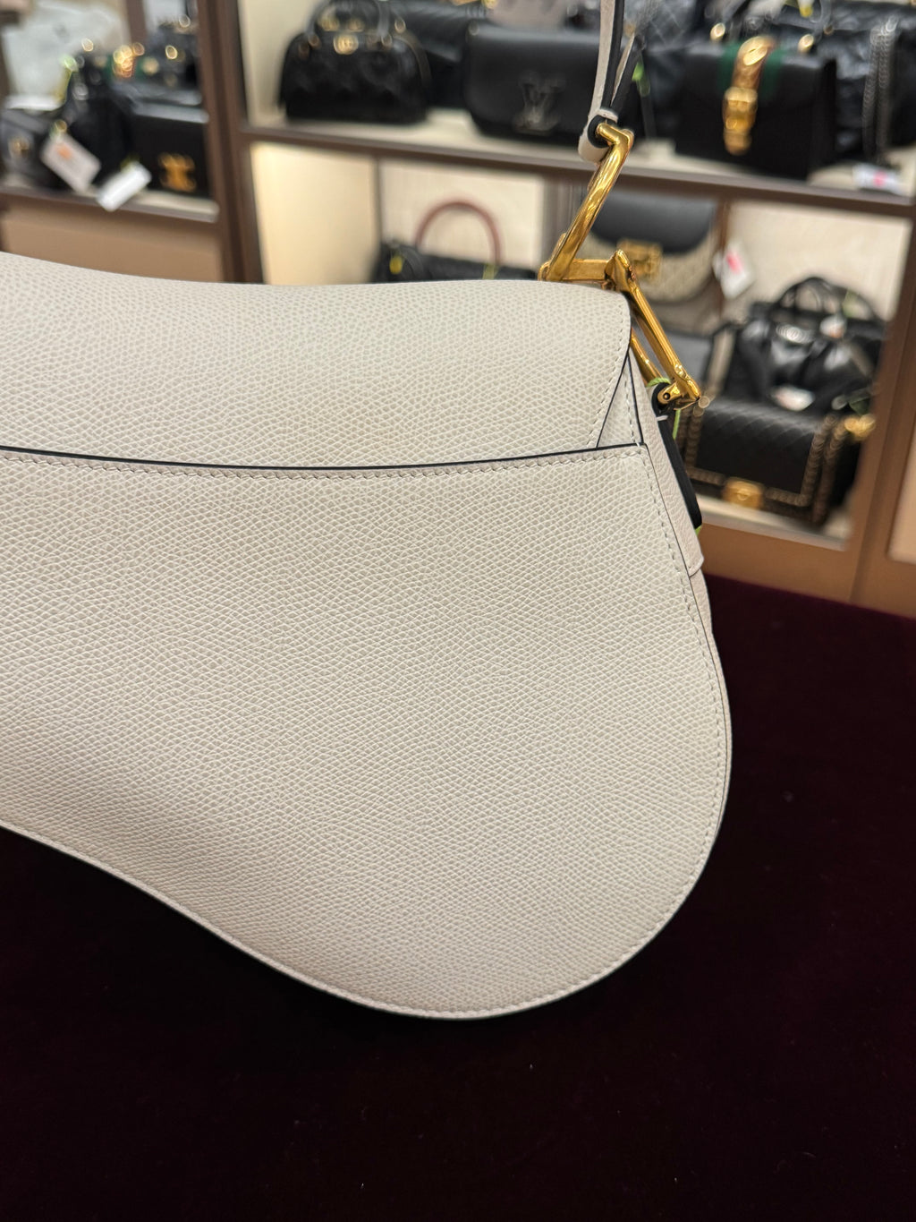 Dior Saddle Medium White GHW