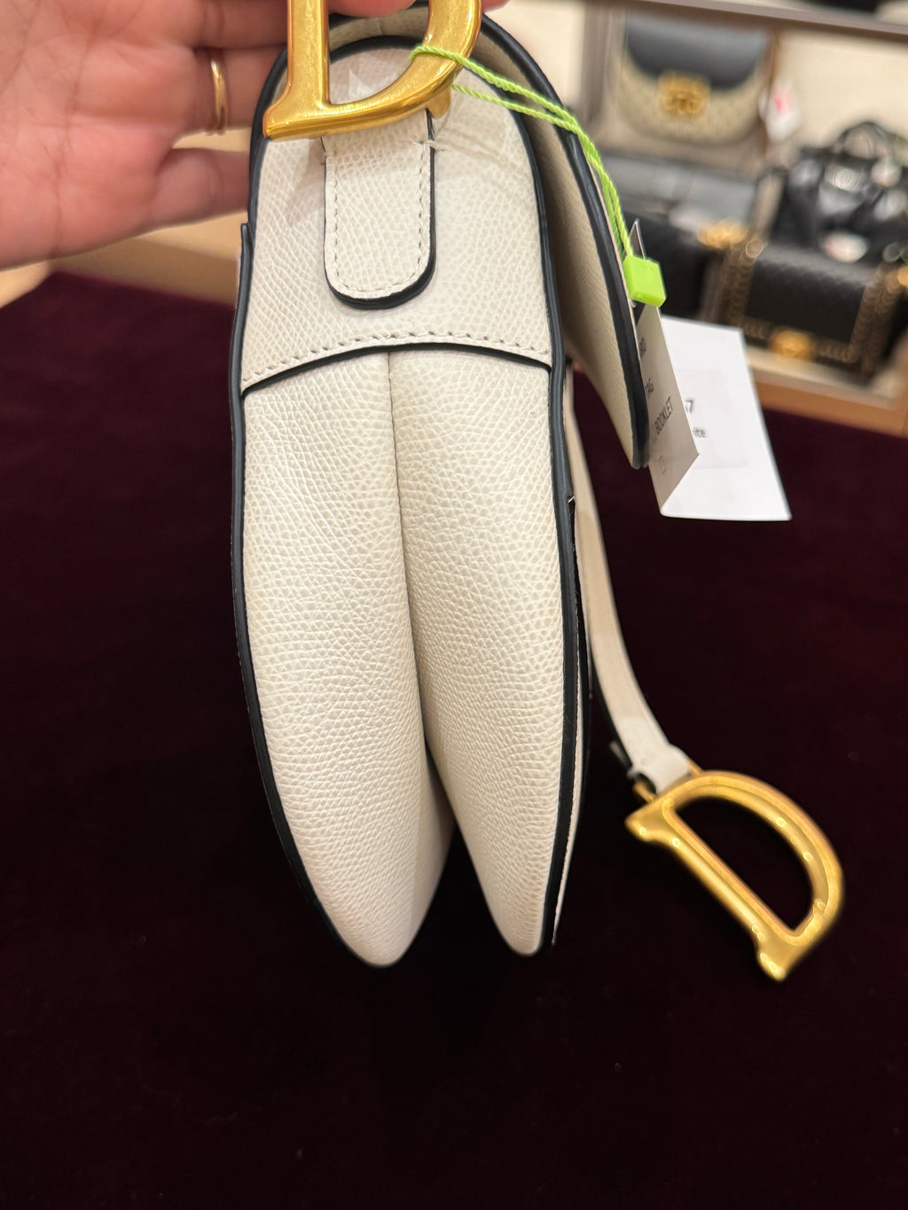 Dior Saddle Medium White GHW