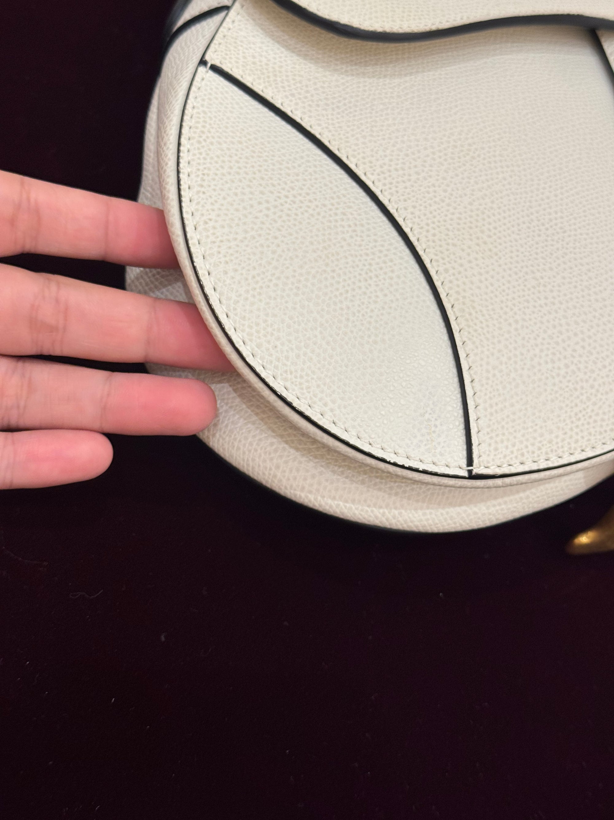 Dior Saddle Medium White GHW