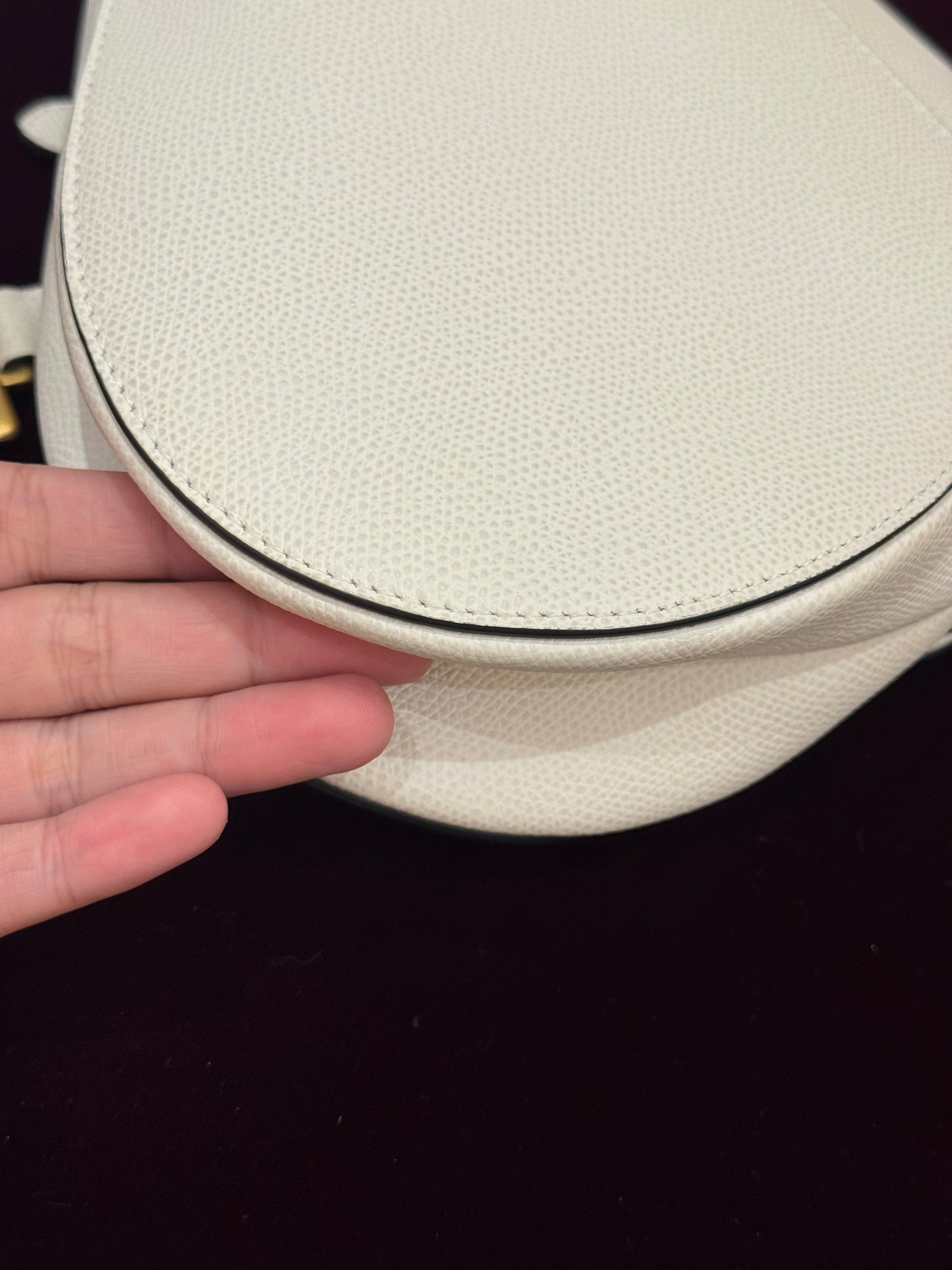 Dior Saddle Medium White GHW
