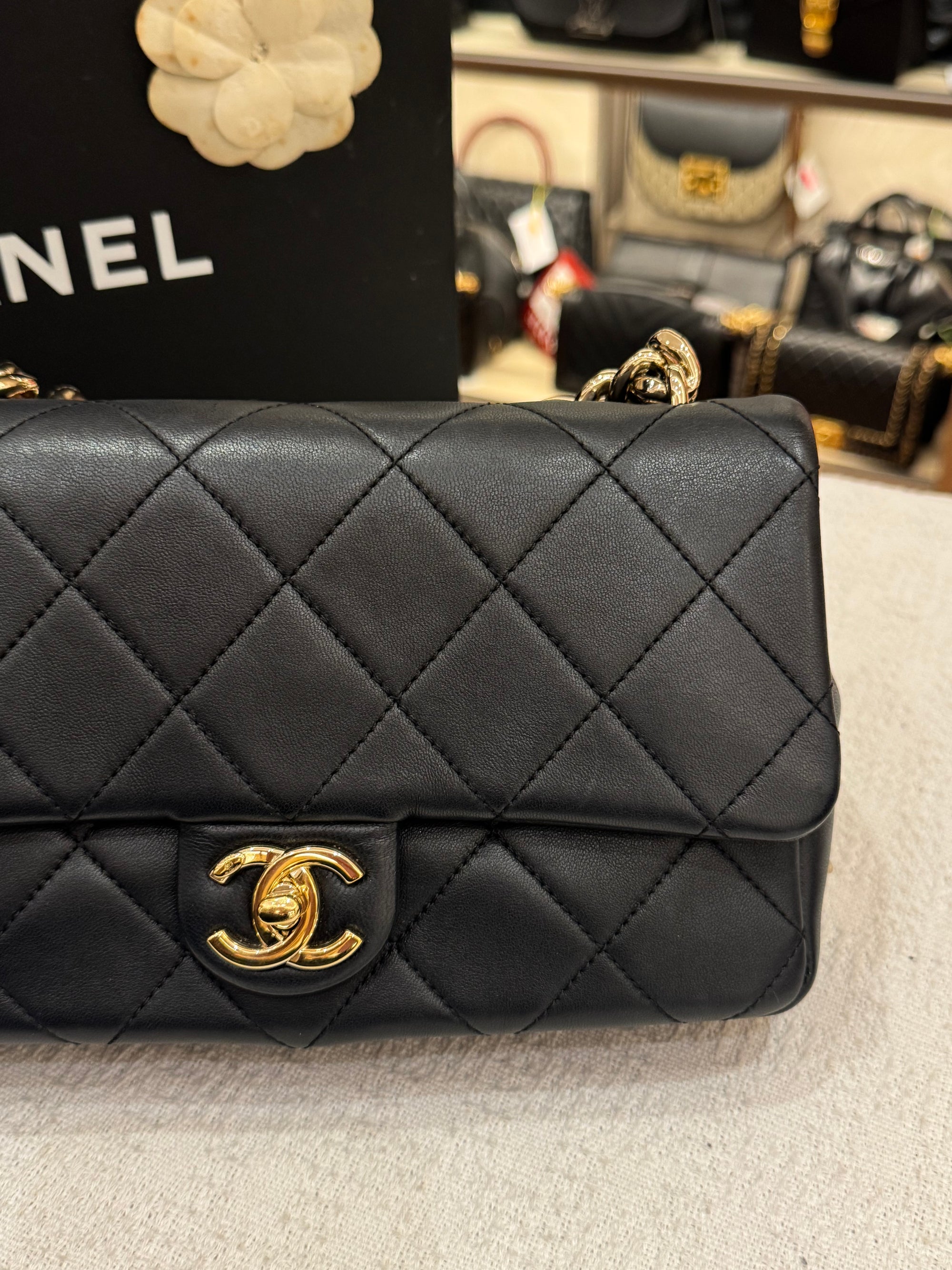 Chanel Resin Flap Chain Black