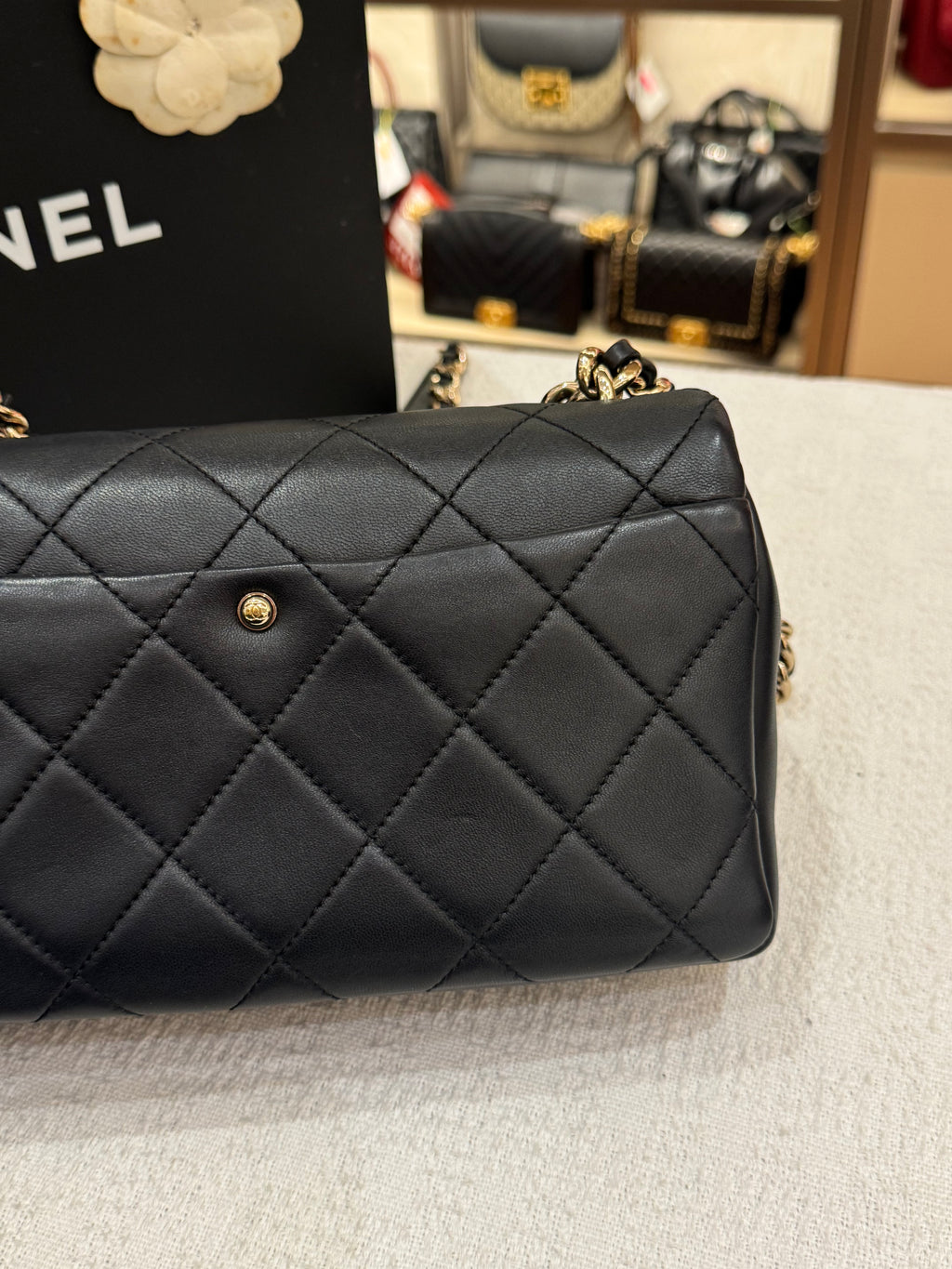 Chanel Resin Flap Chain Black