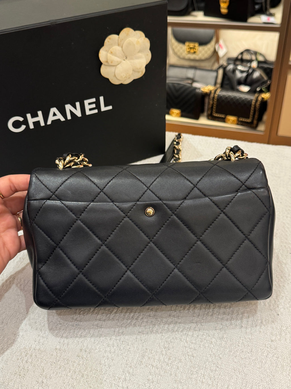 Chanel Resin Flap Chain Black