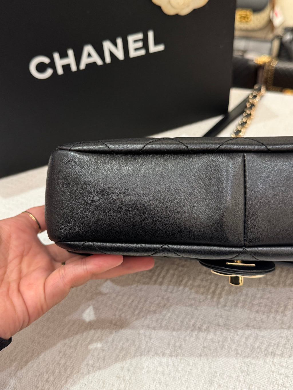 Chanel Resin Flap Chain Black