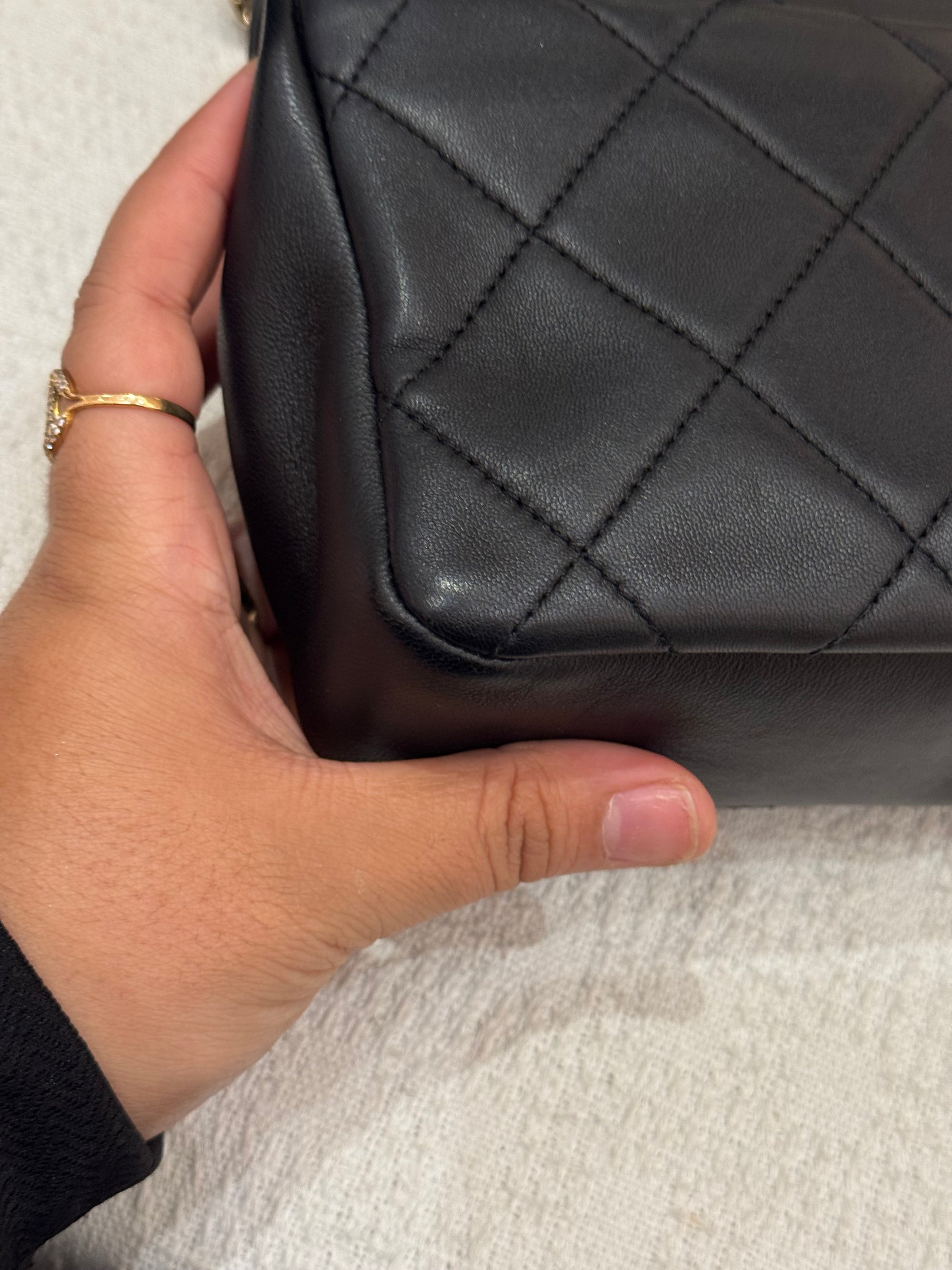Chanel Resin Flap Chain Black