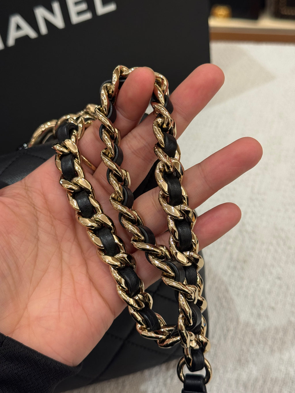 Chanel Resin Flap Chain Black
