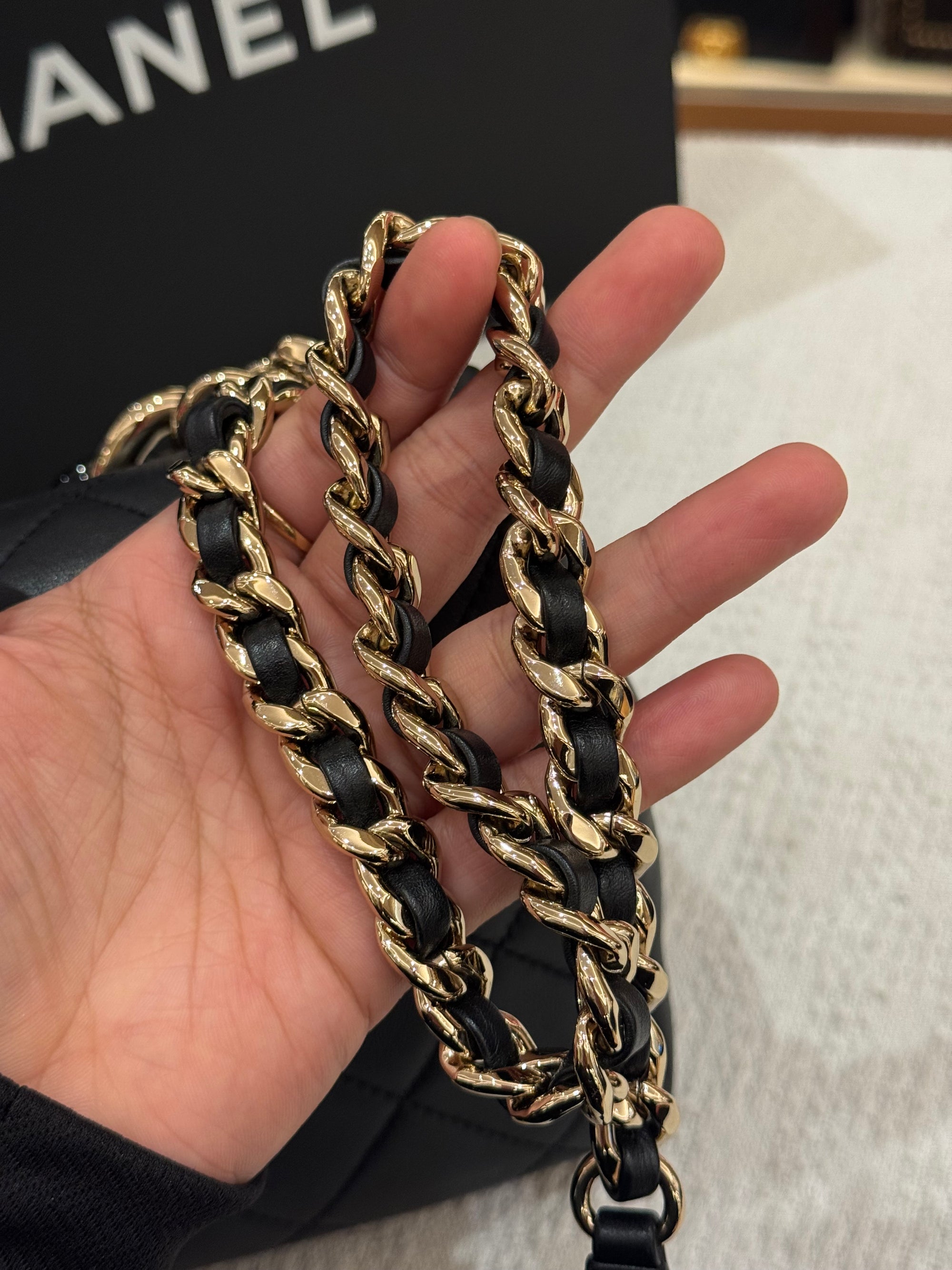 Chanel Resin Flap Chain Black