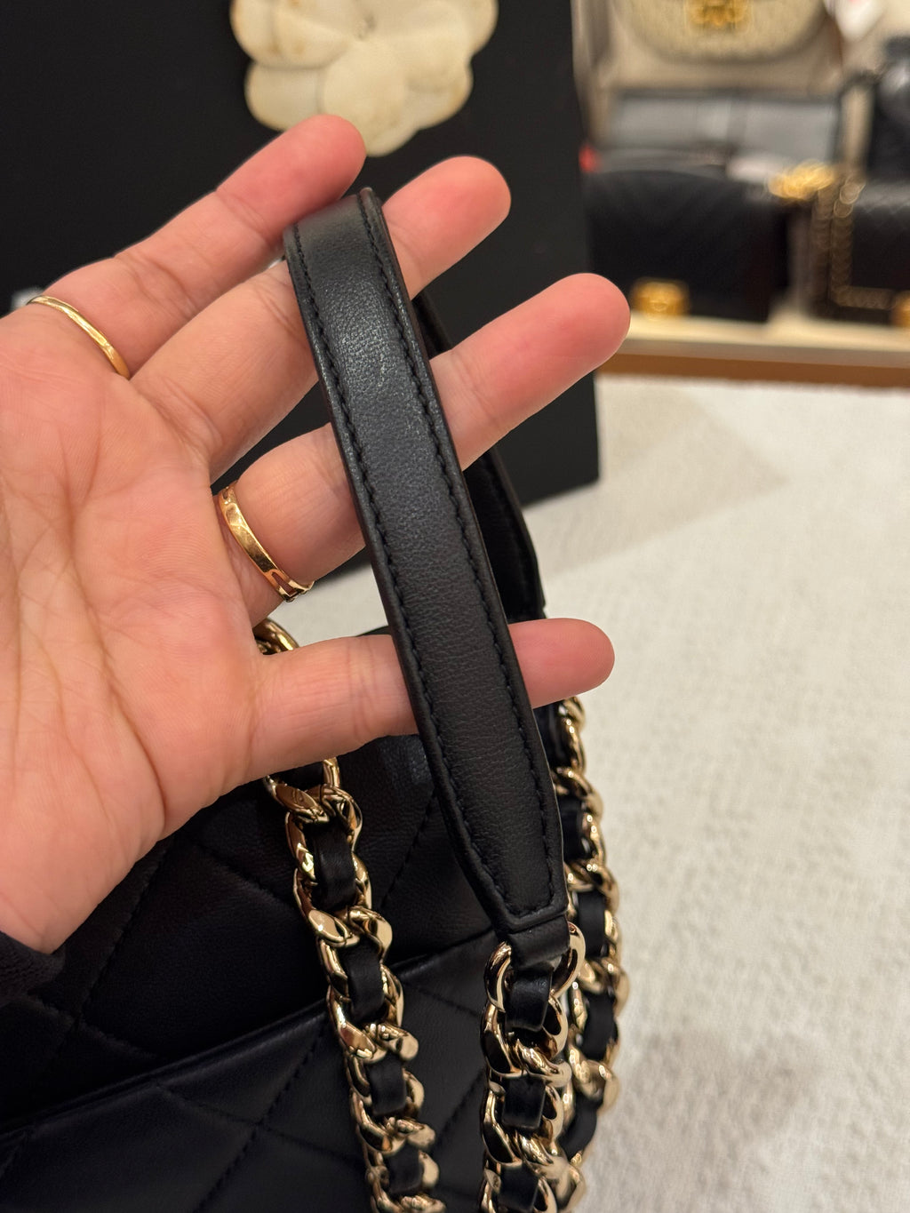 Chanel Resin Flap Chain Black