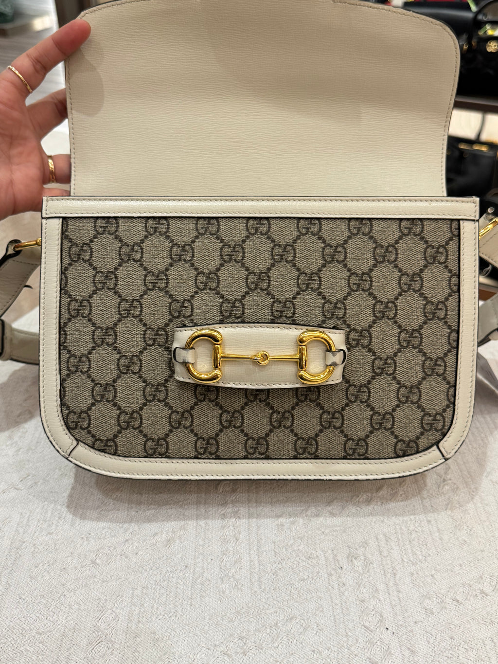 Gucci Horsebit Medium White