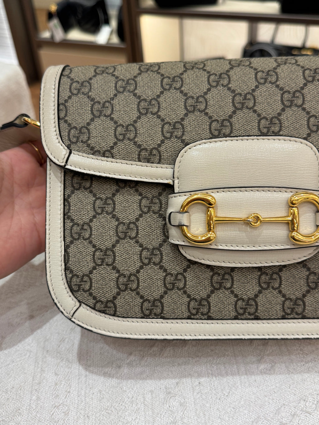 Gucci Horsebit Medium White