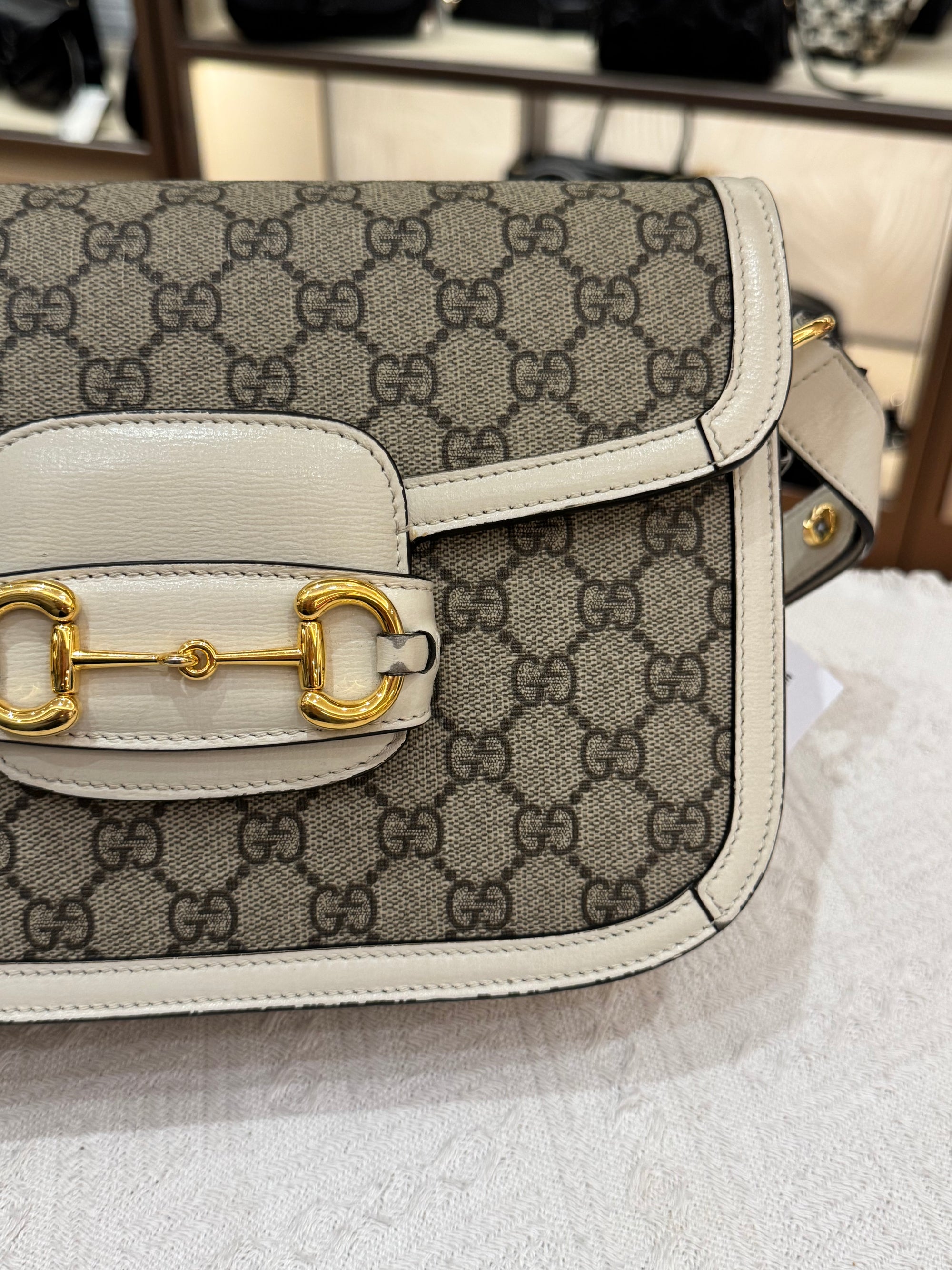 Gucci Horsebit Medium White