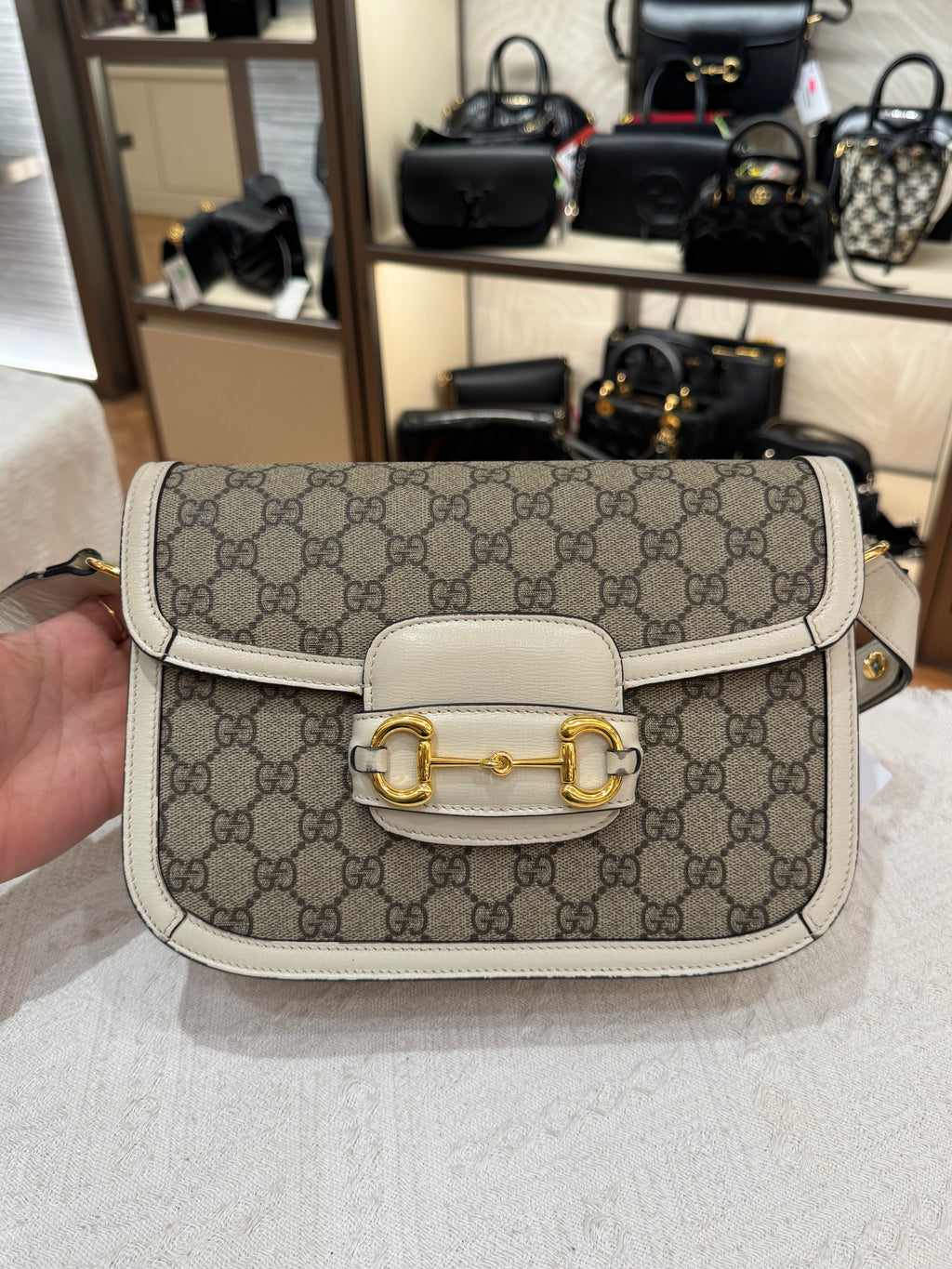 Gucci Horsebit Medium White