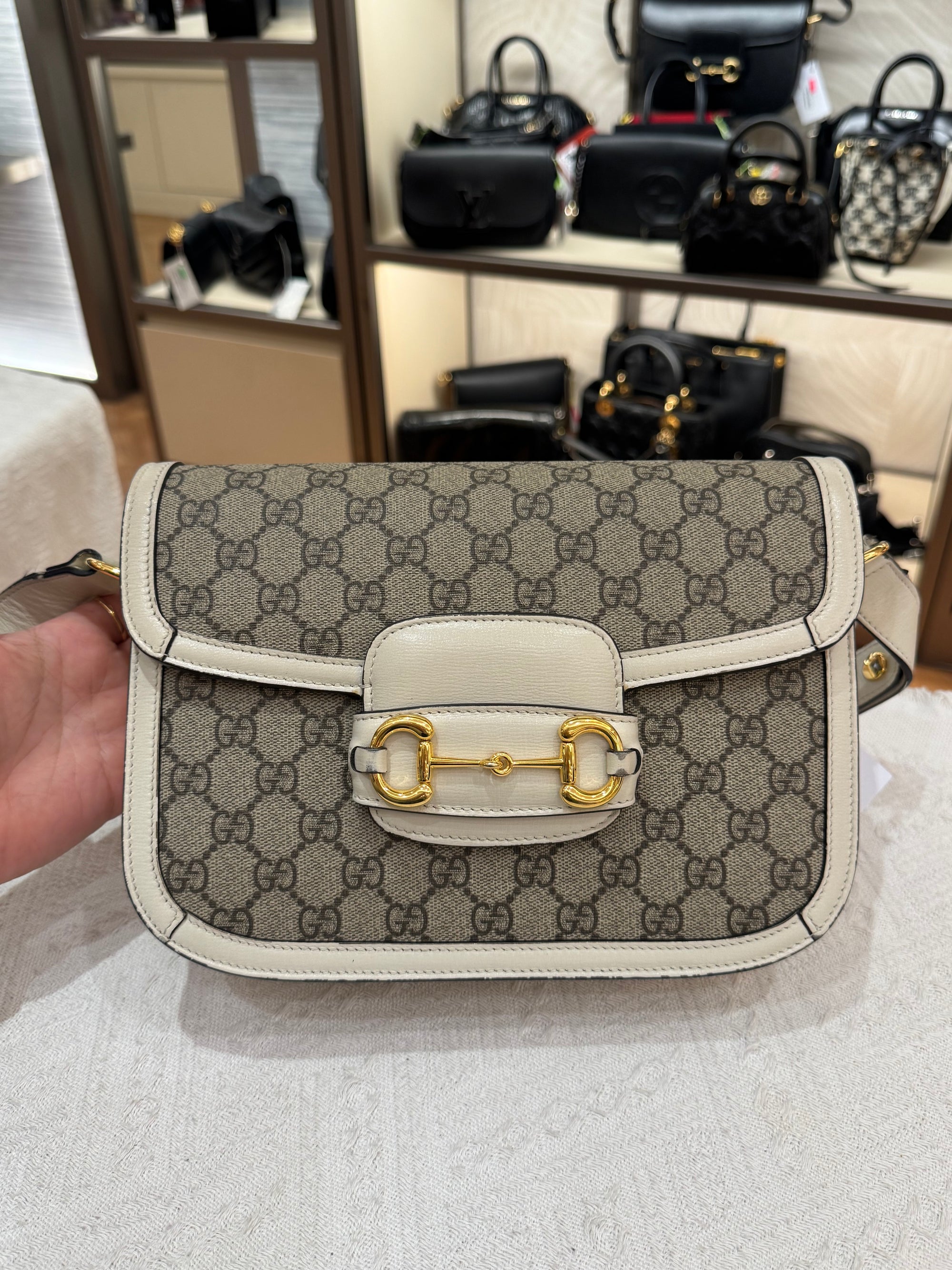 Gucci Horsebit Medium White