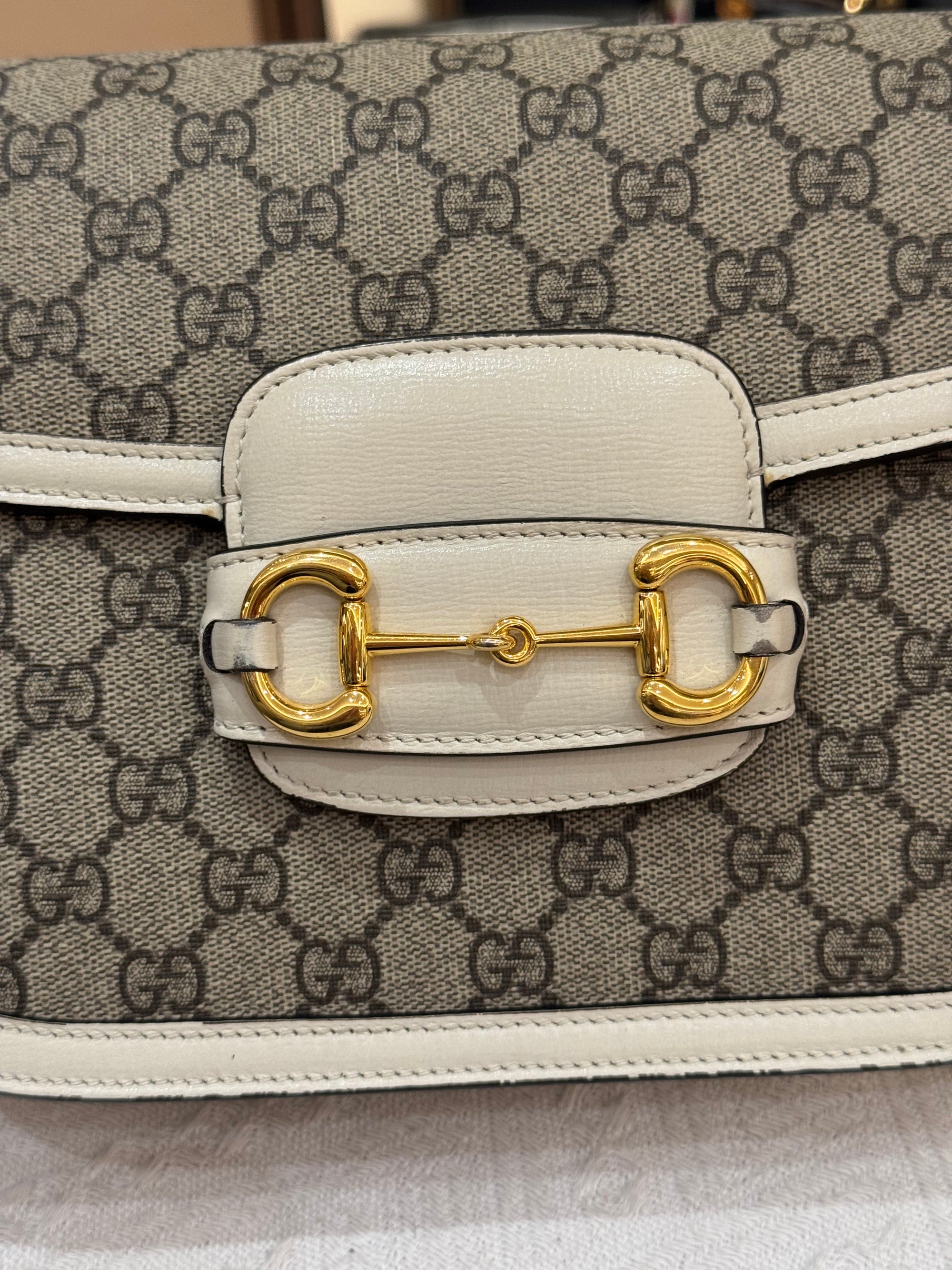 Gucci Horsebit Medium White