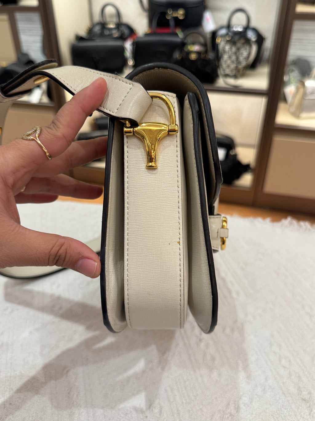 Gucci Horsebit Medium White