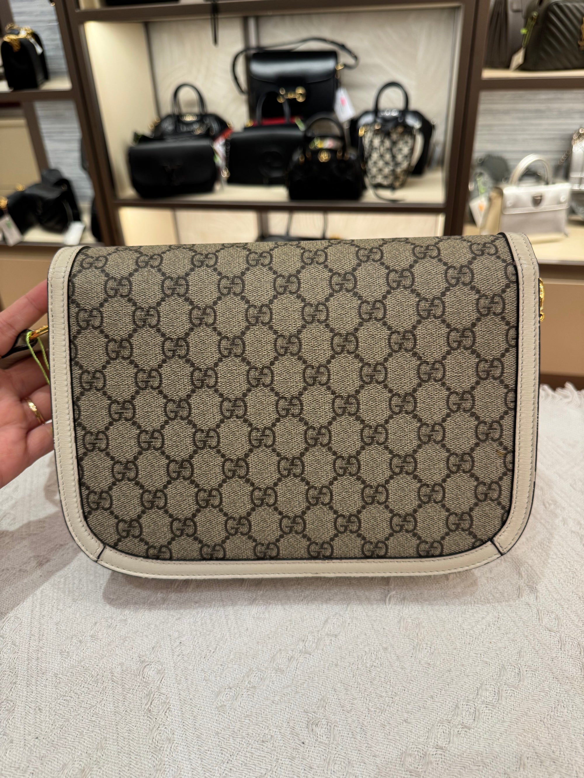 Gucci Horsebit Medium White