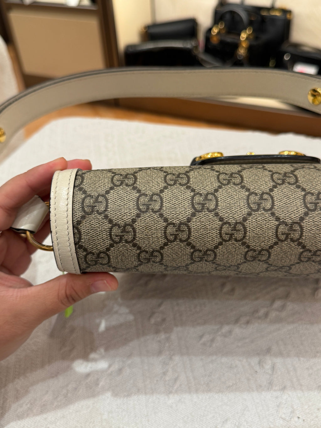 Gucci Horsebit Medium White