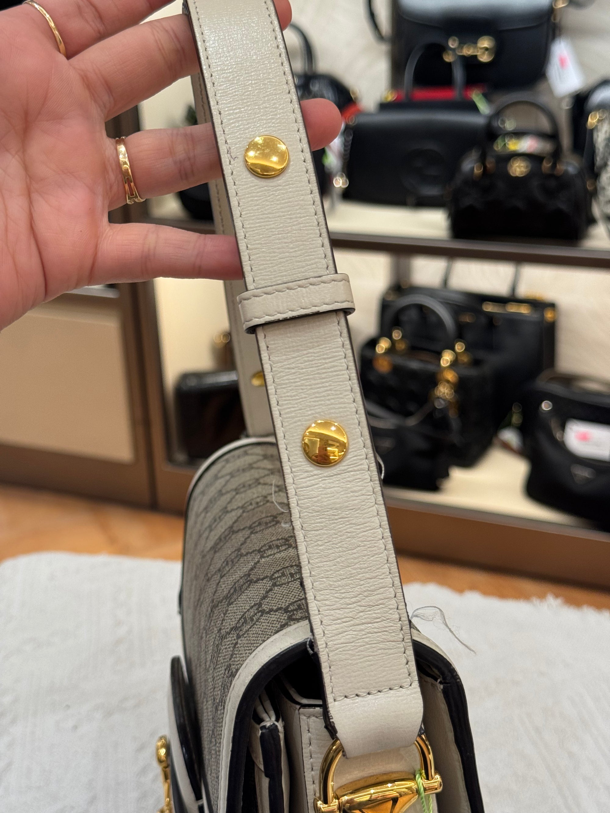 Gucci Horsebit Medium White