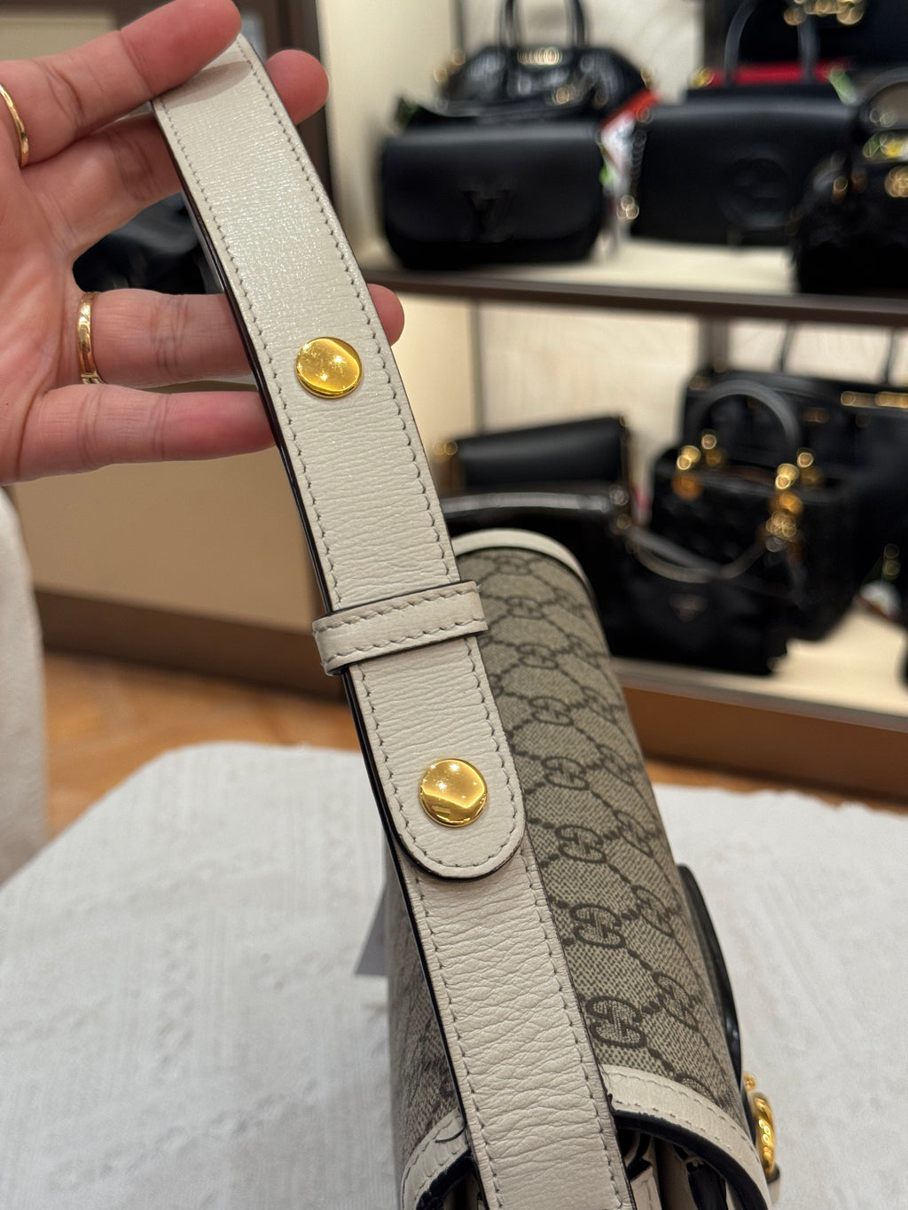 Gucci Horsebit Medium White