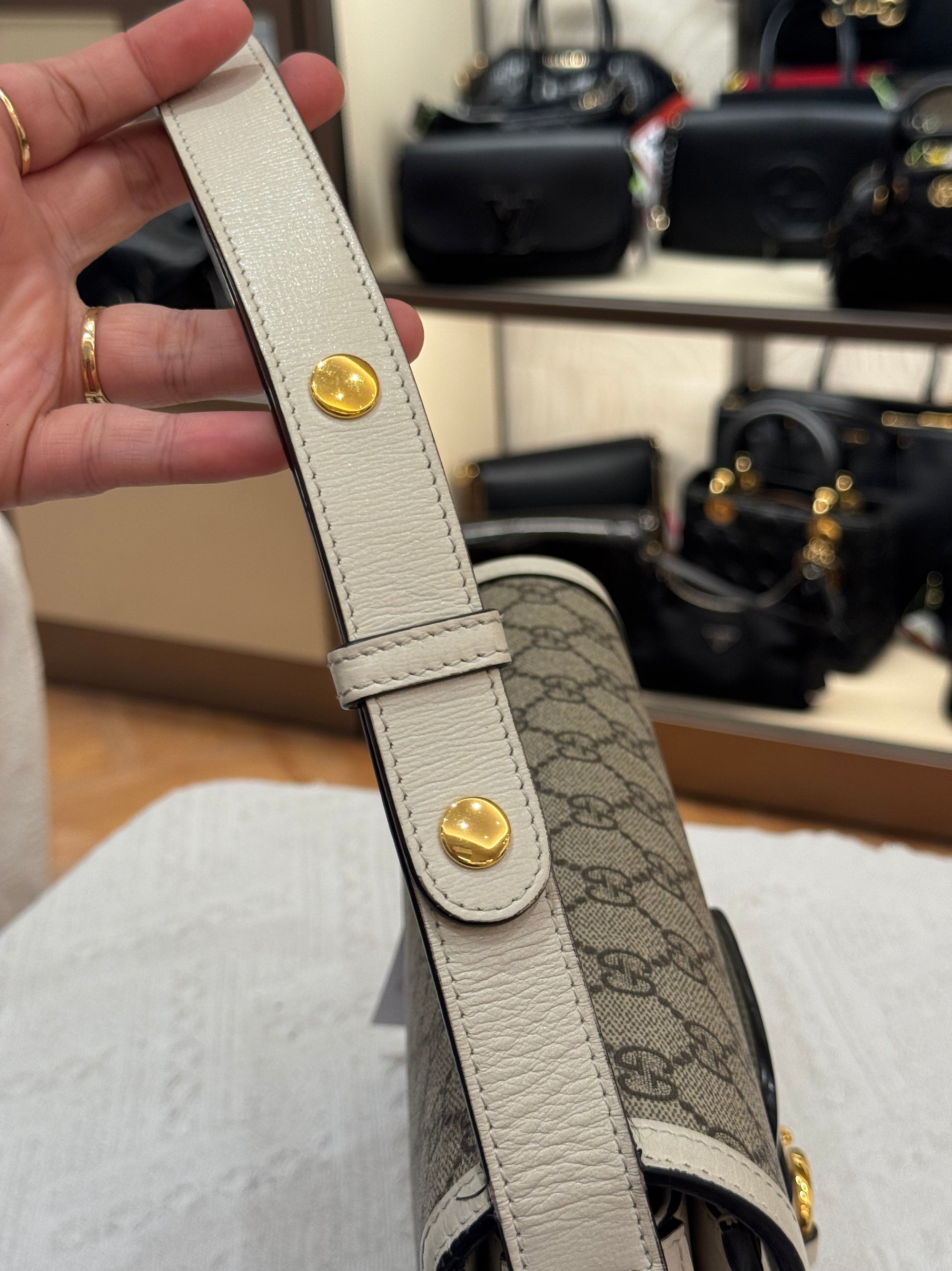 Gucci Horsebit Medium White