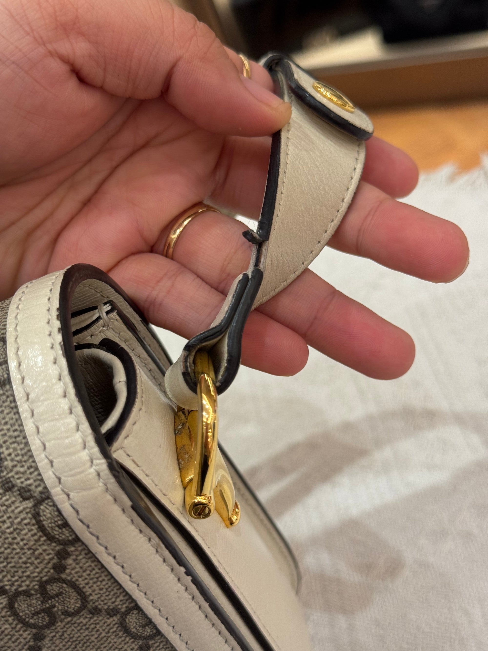 Gucci Horsebit Medium White