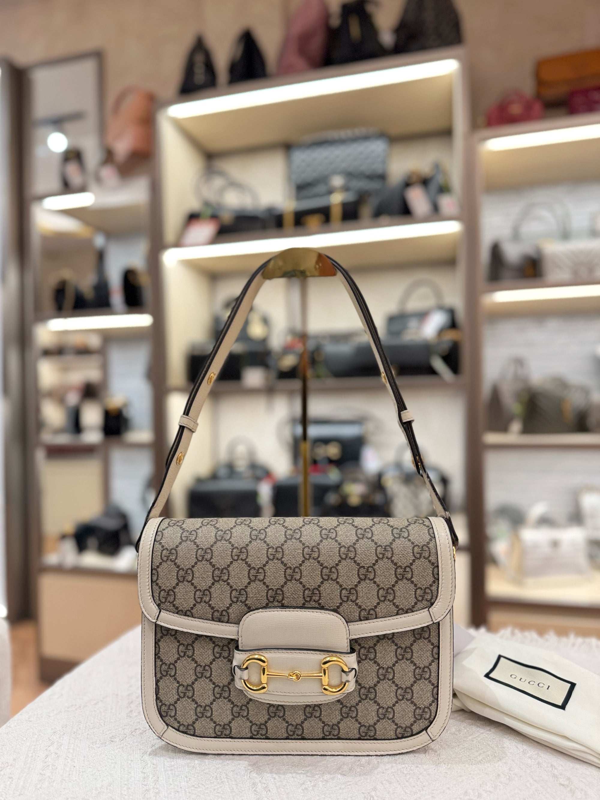 Gucci Horsebit Medium White