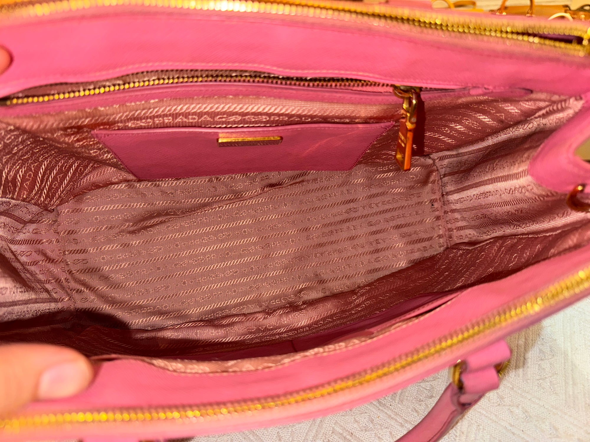 Prada Galierra Double zipper