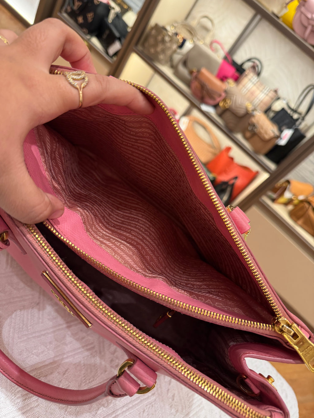 Prada Galierra Double zipper