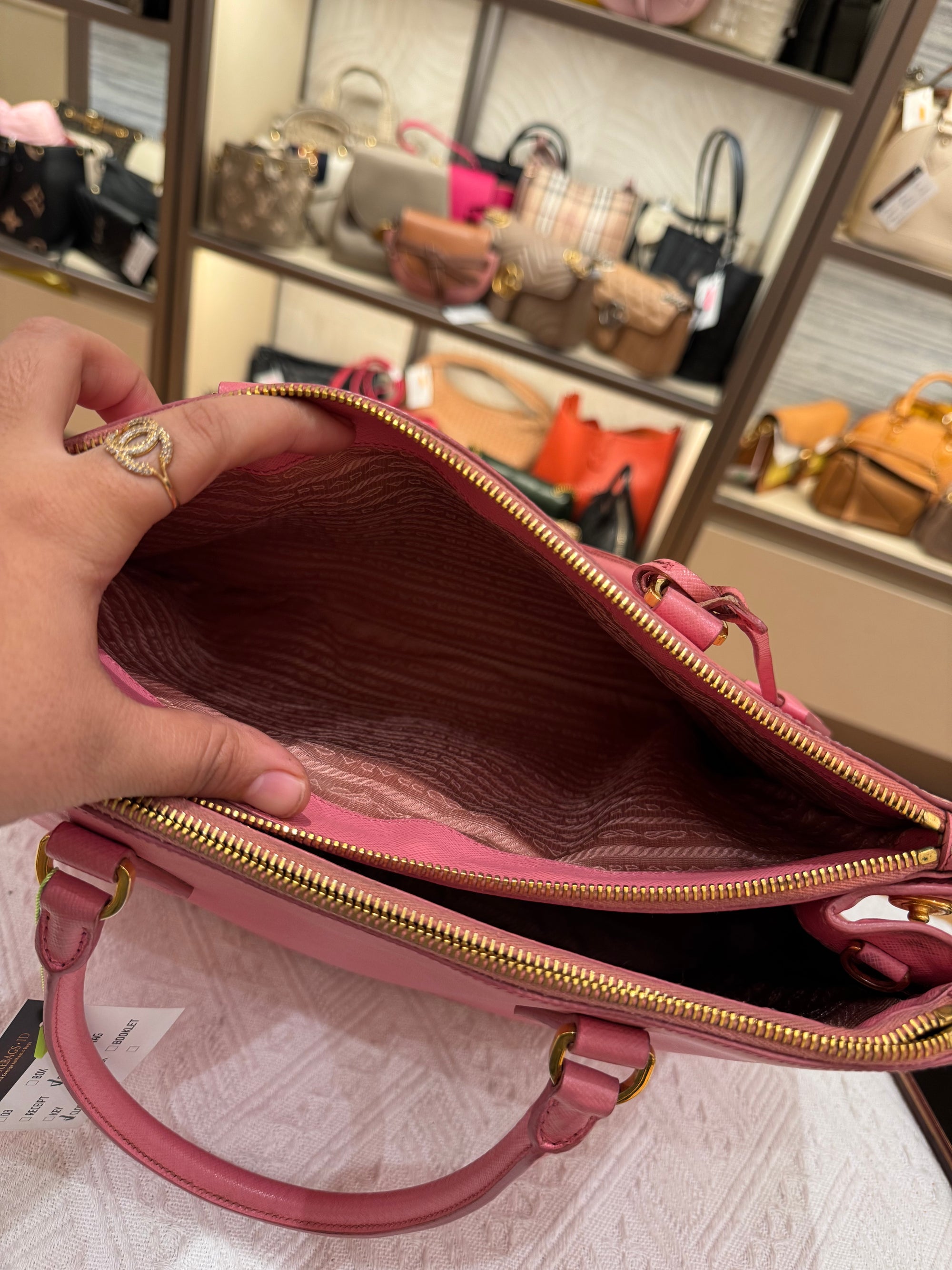 Prada Galierra Double zipper