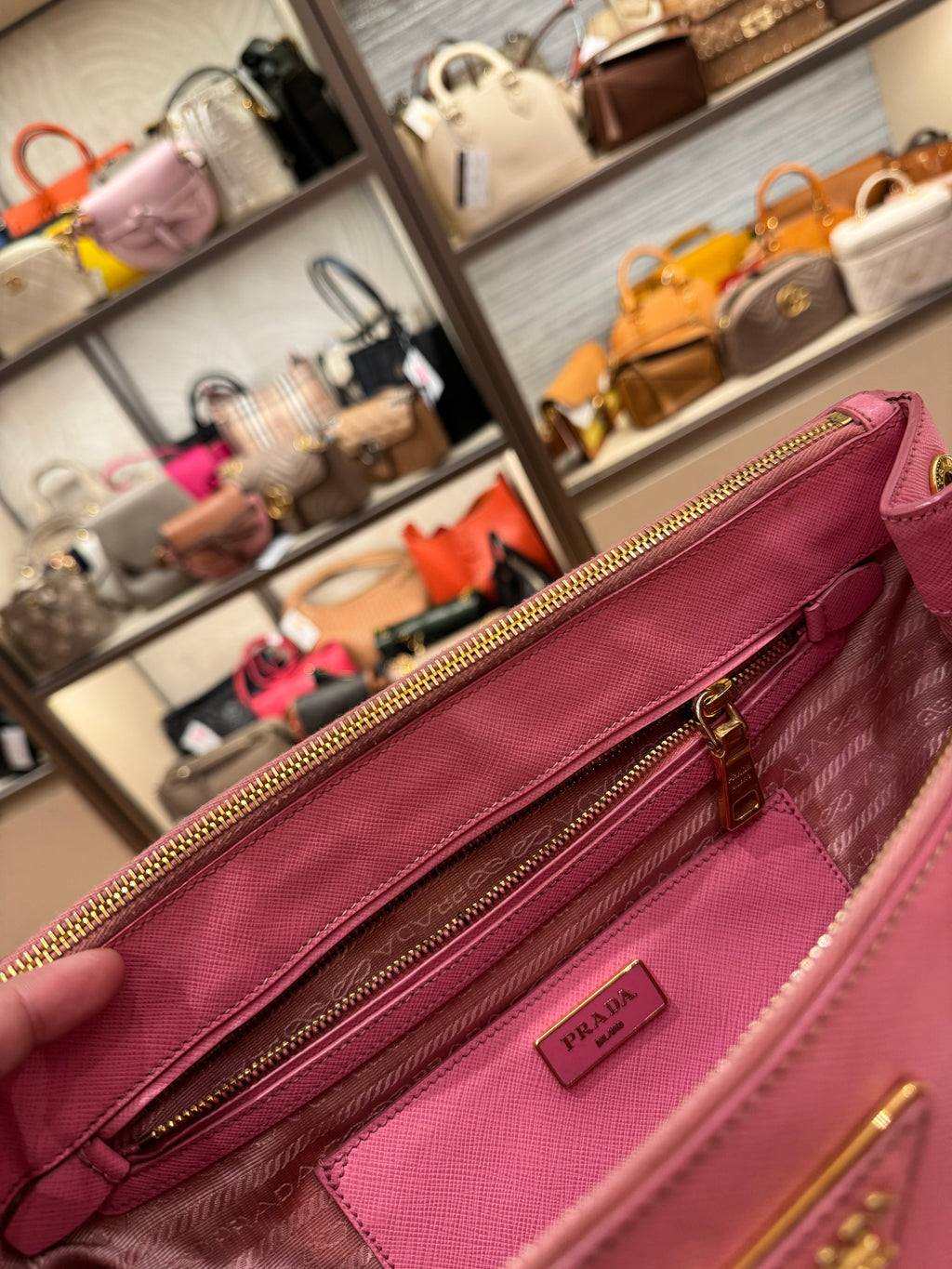 Prada Galierra Double zipper