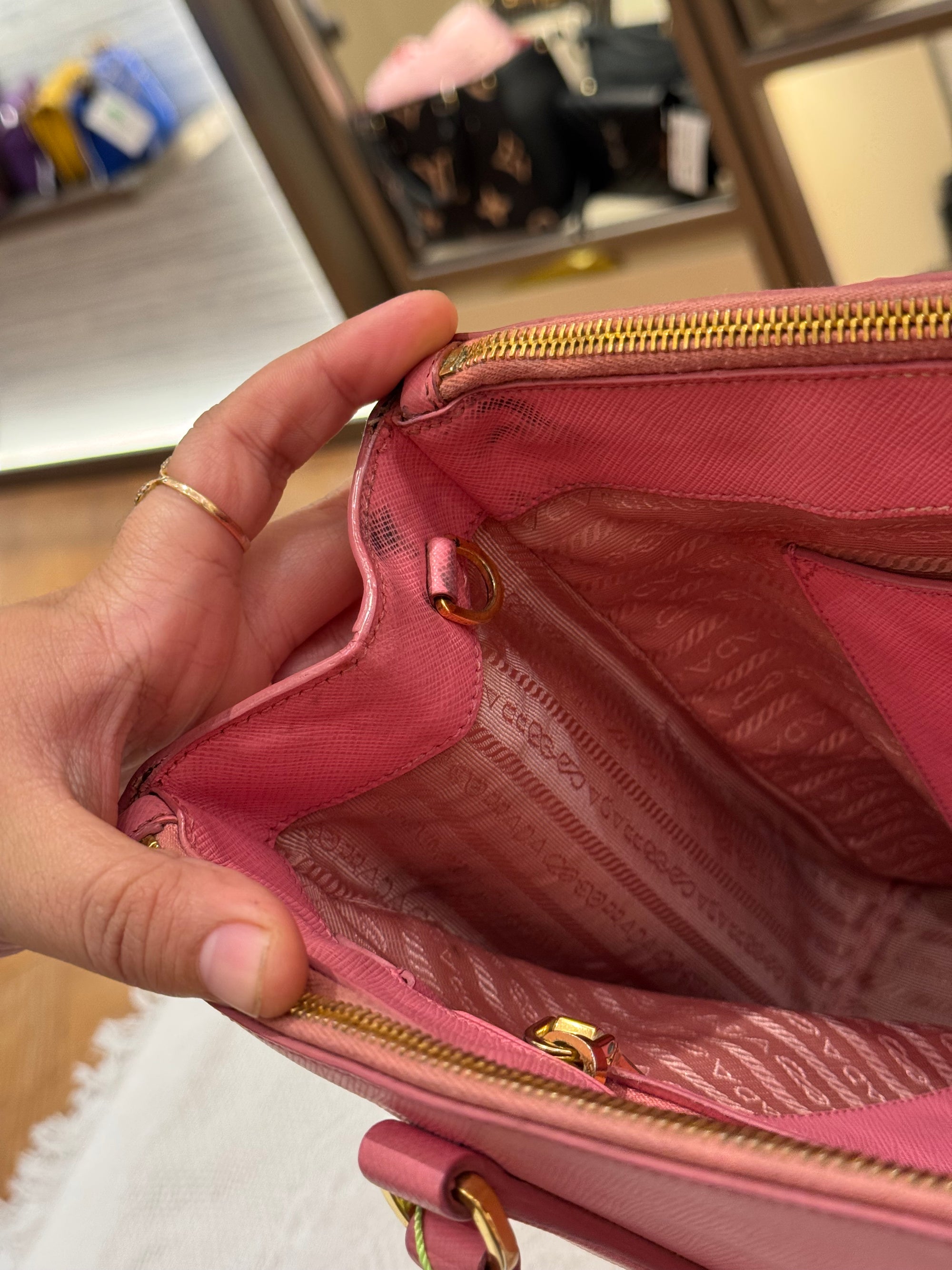 Prada Galierra Double zipper