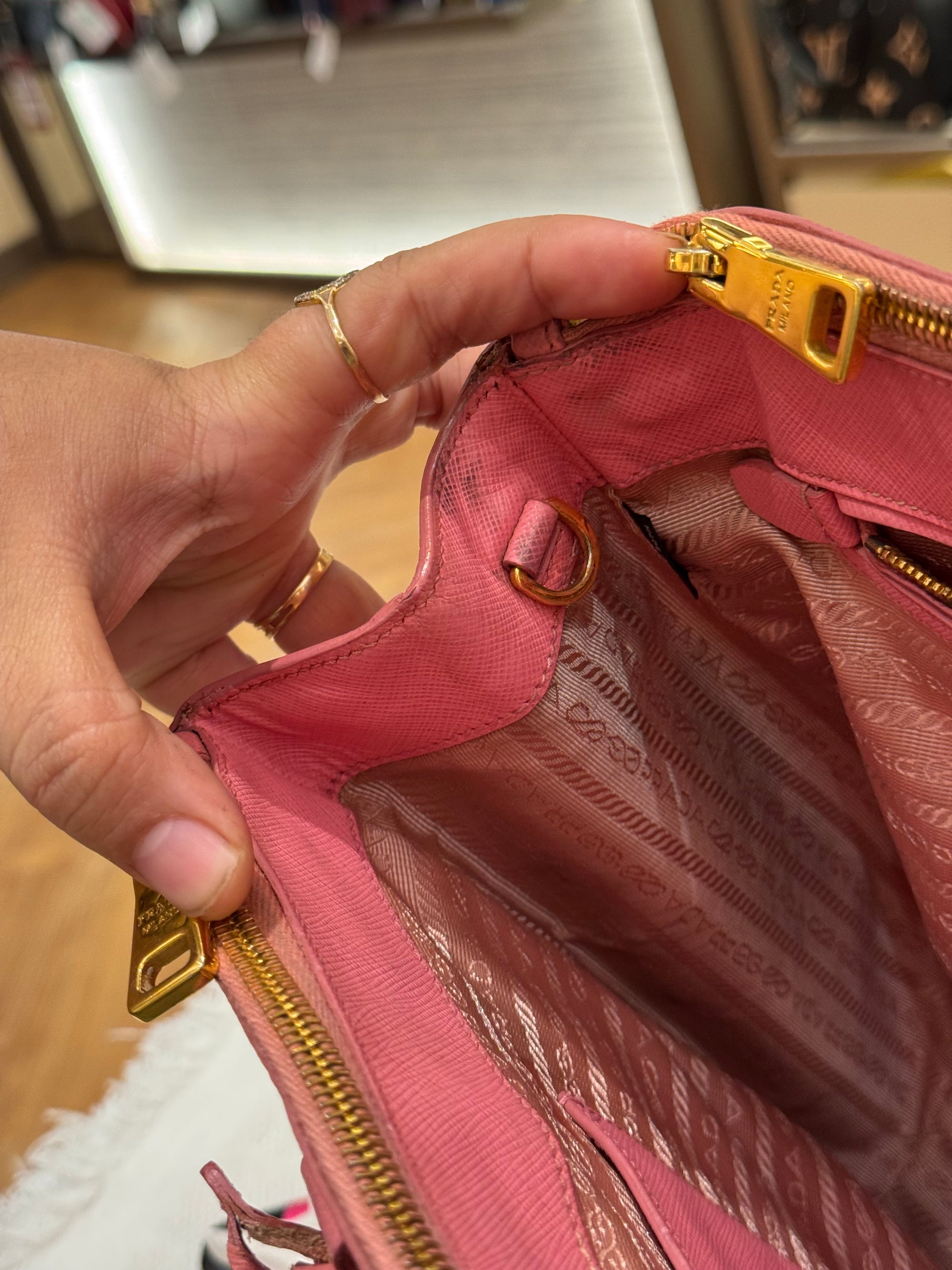 Prada Galierra Double zipper