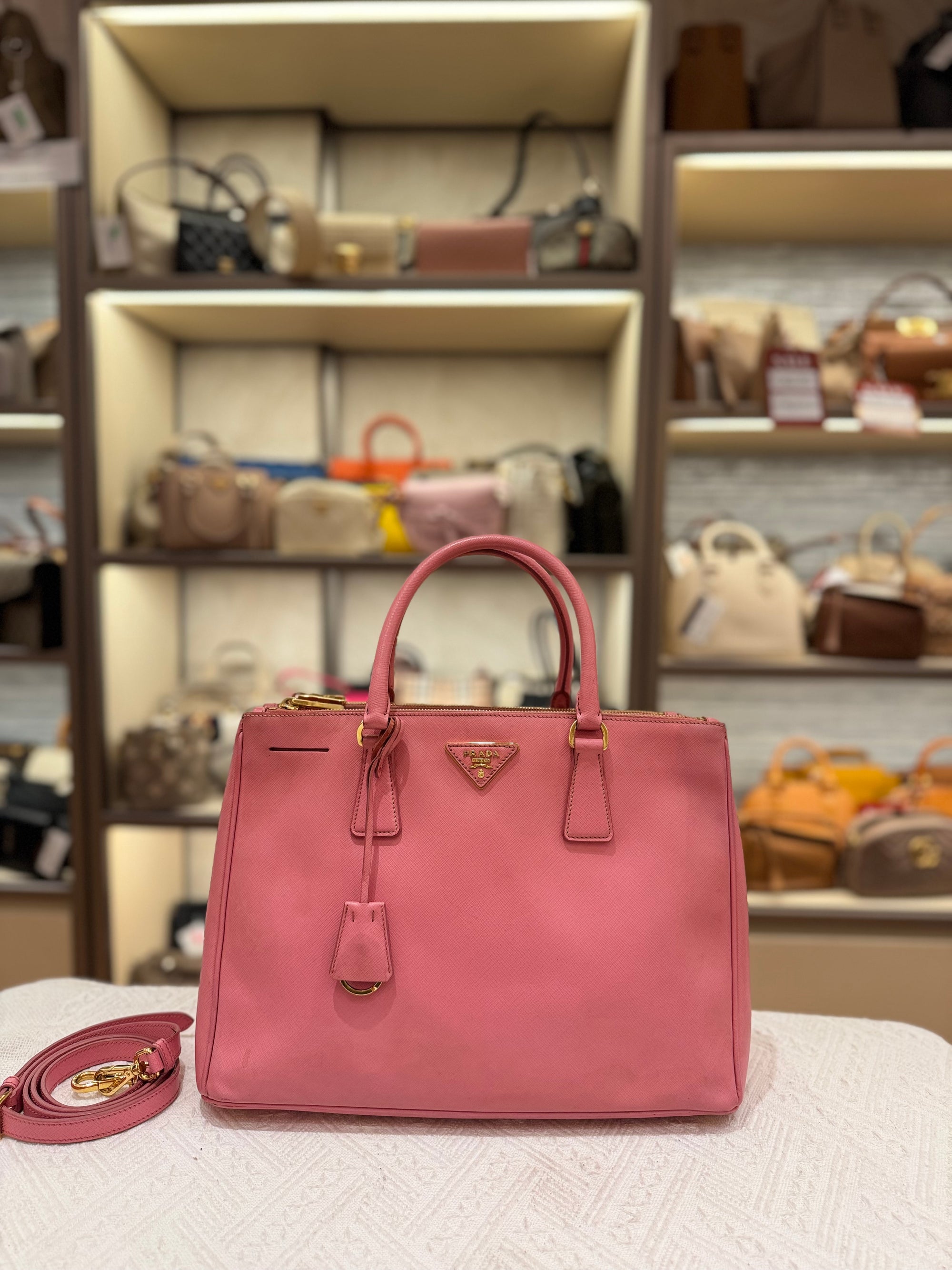 Prada Galierra Double zipper