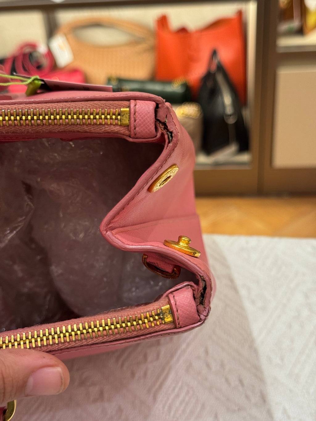 Prada Galierra Double zipper