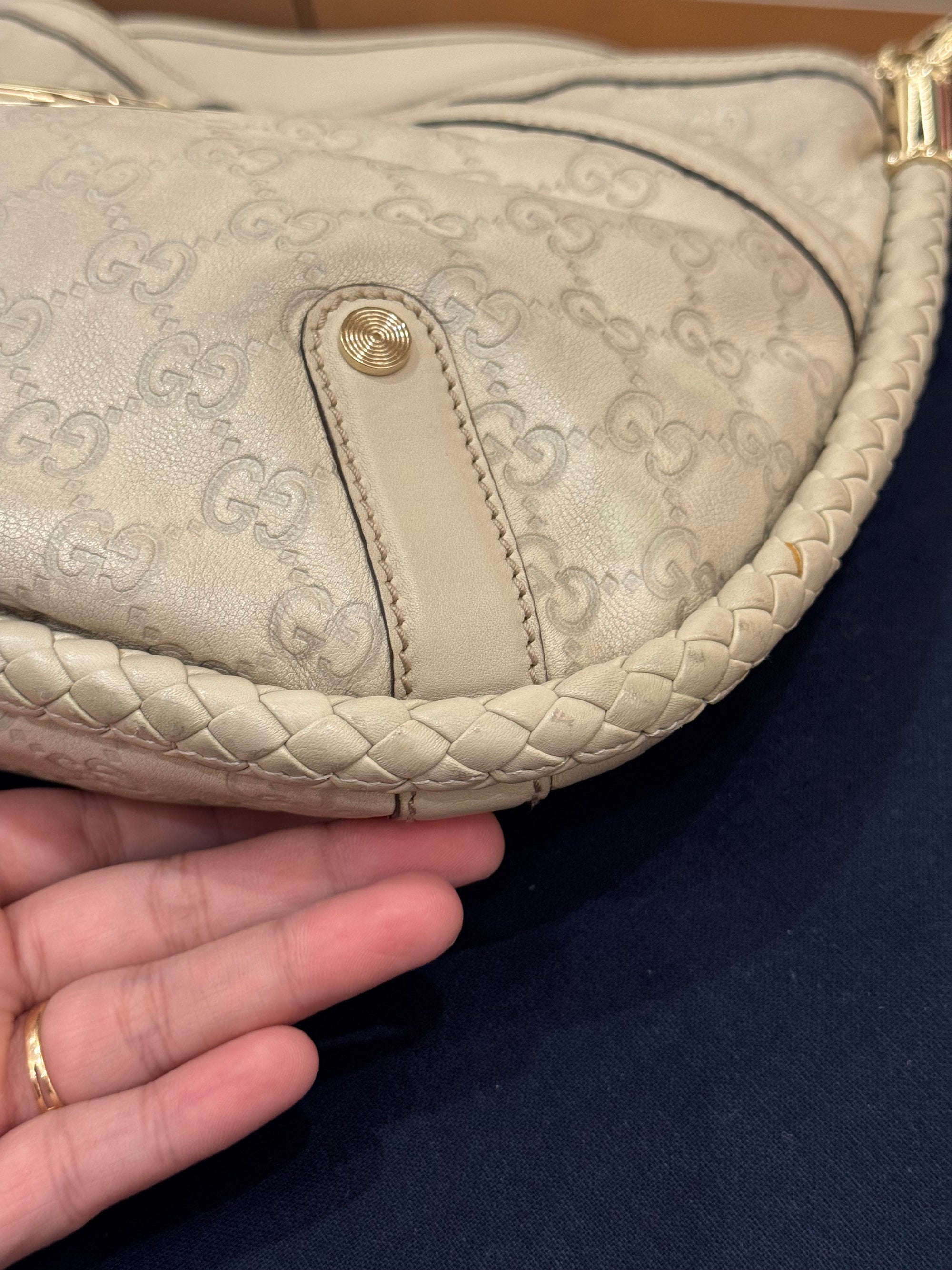 Gucci Britt Hobo Ivory