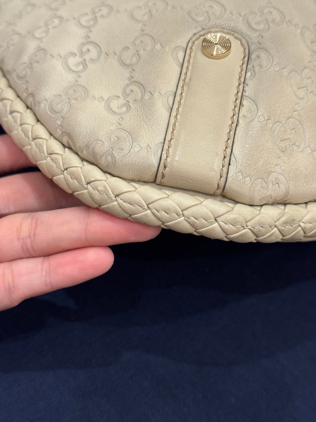 Gucci Britt Hobo Ivory