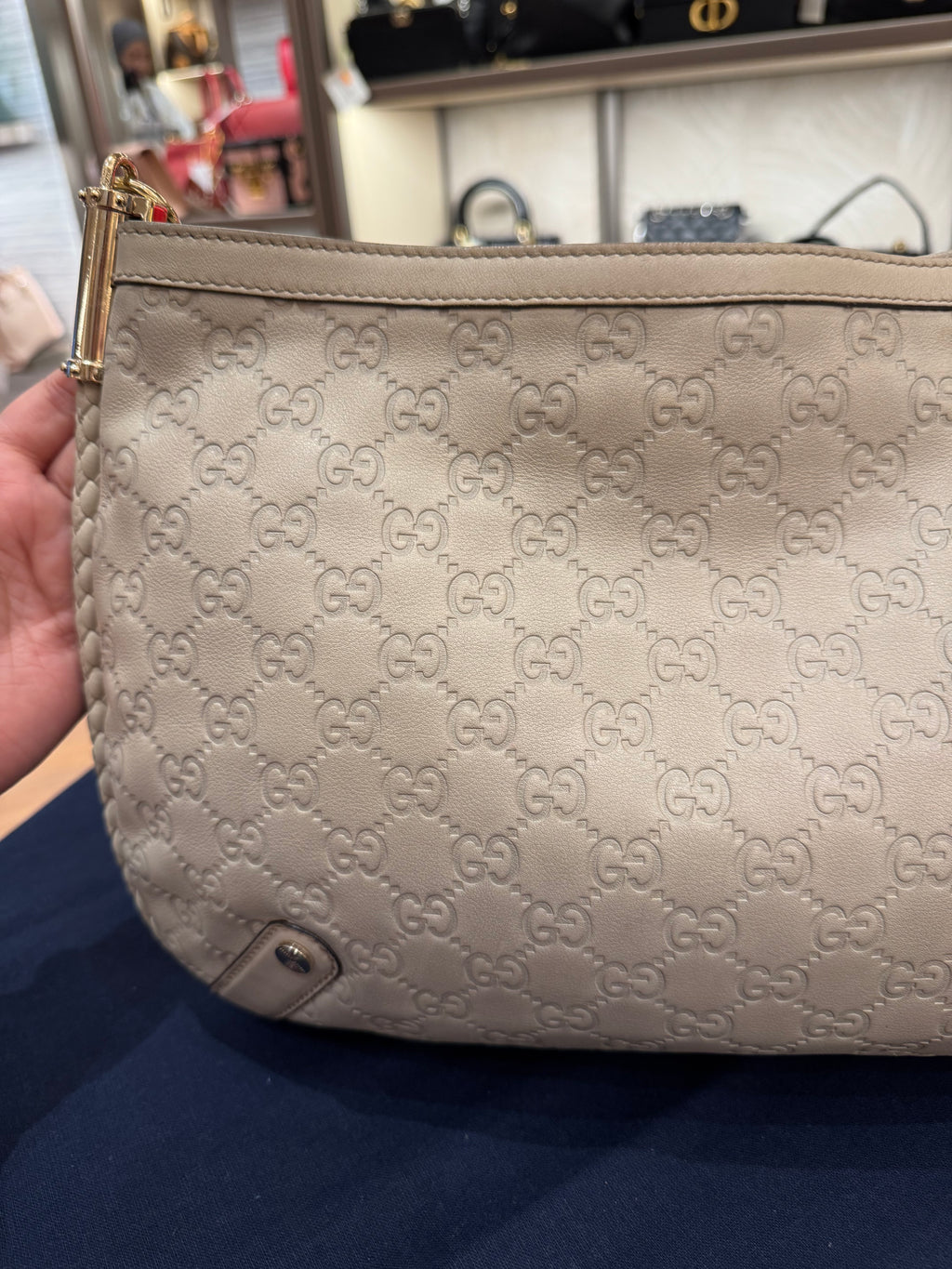 Gucci Britt Hobo Ivory
