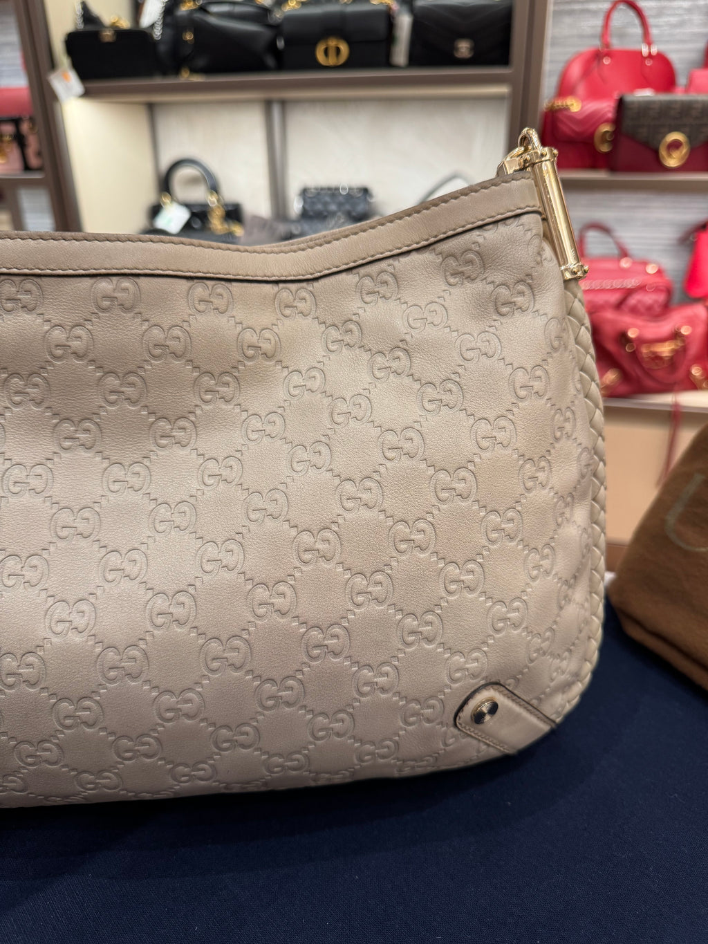 Gucci Britt Hobo Ivory