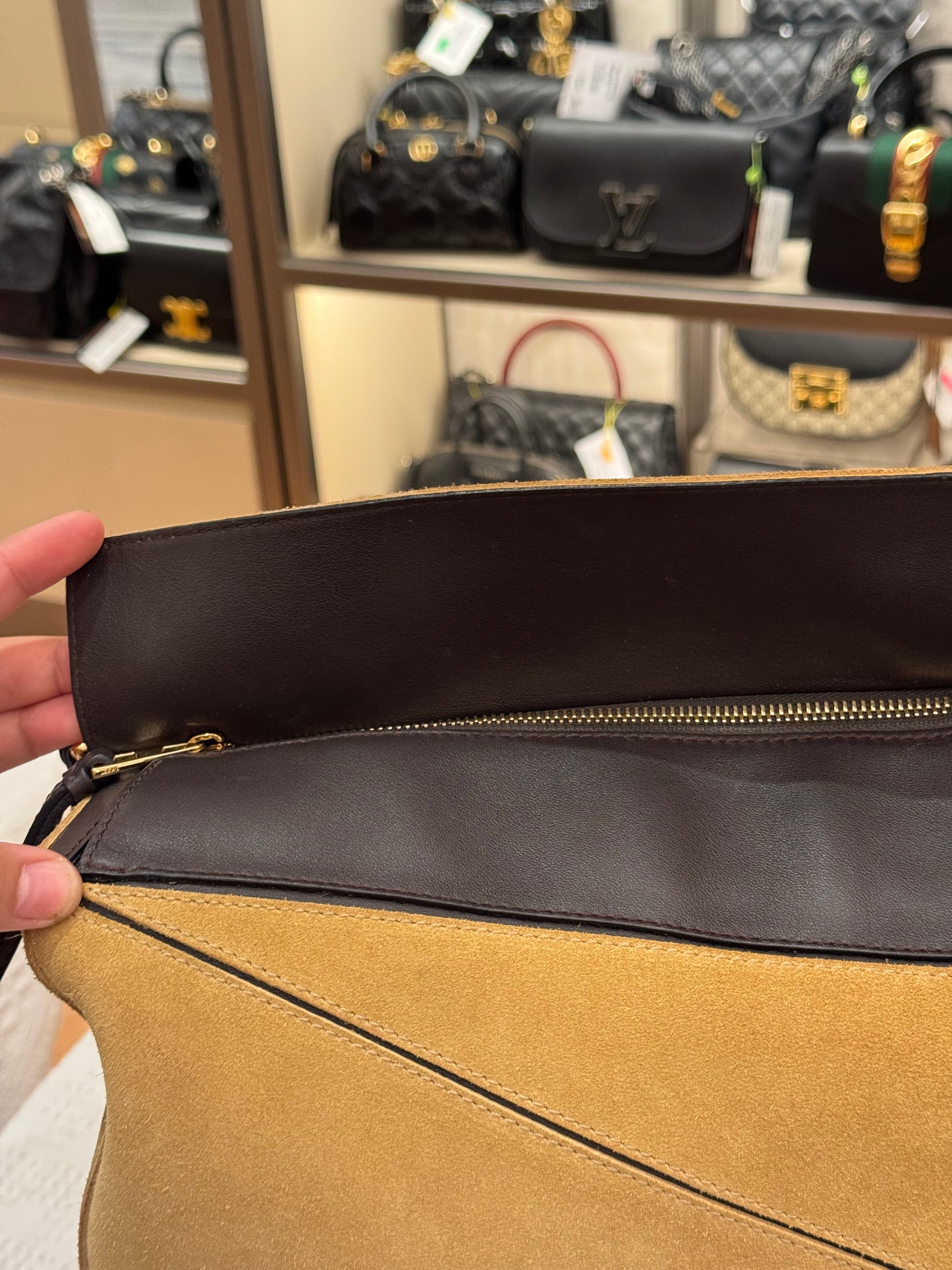 Loewe Puzzle Large Suede