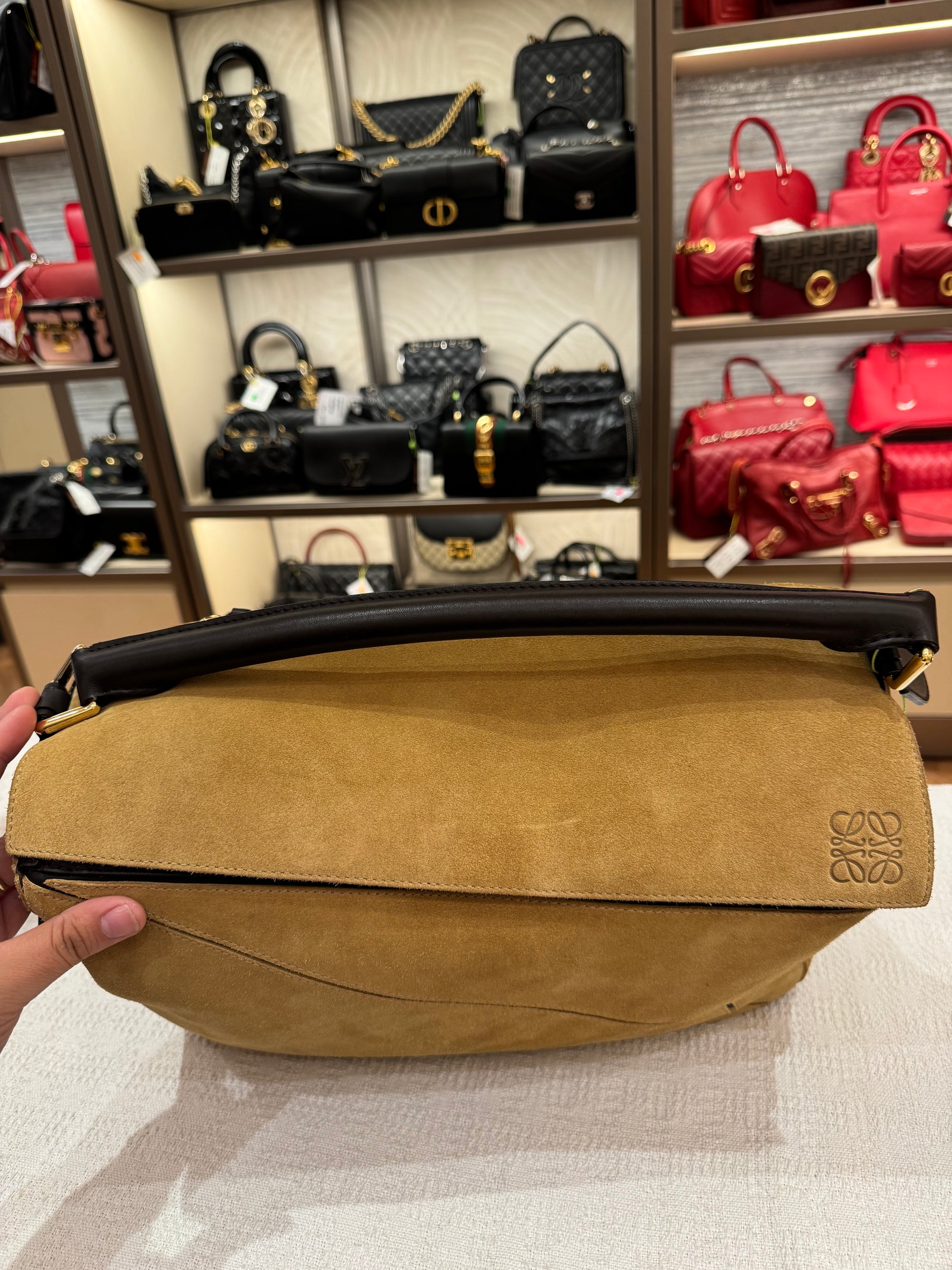 Loewe Puzzle Large Suede
