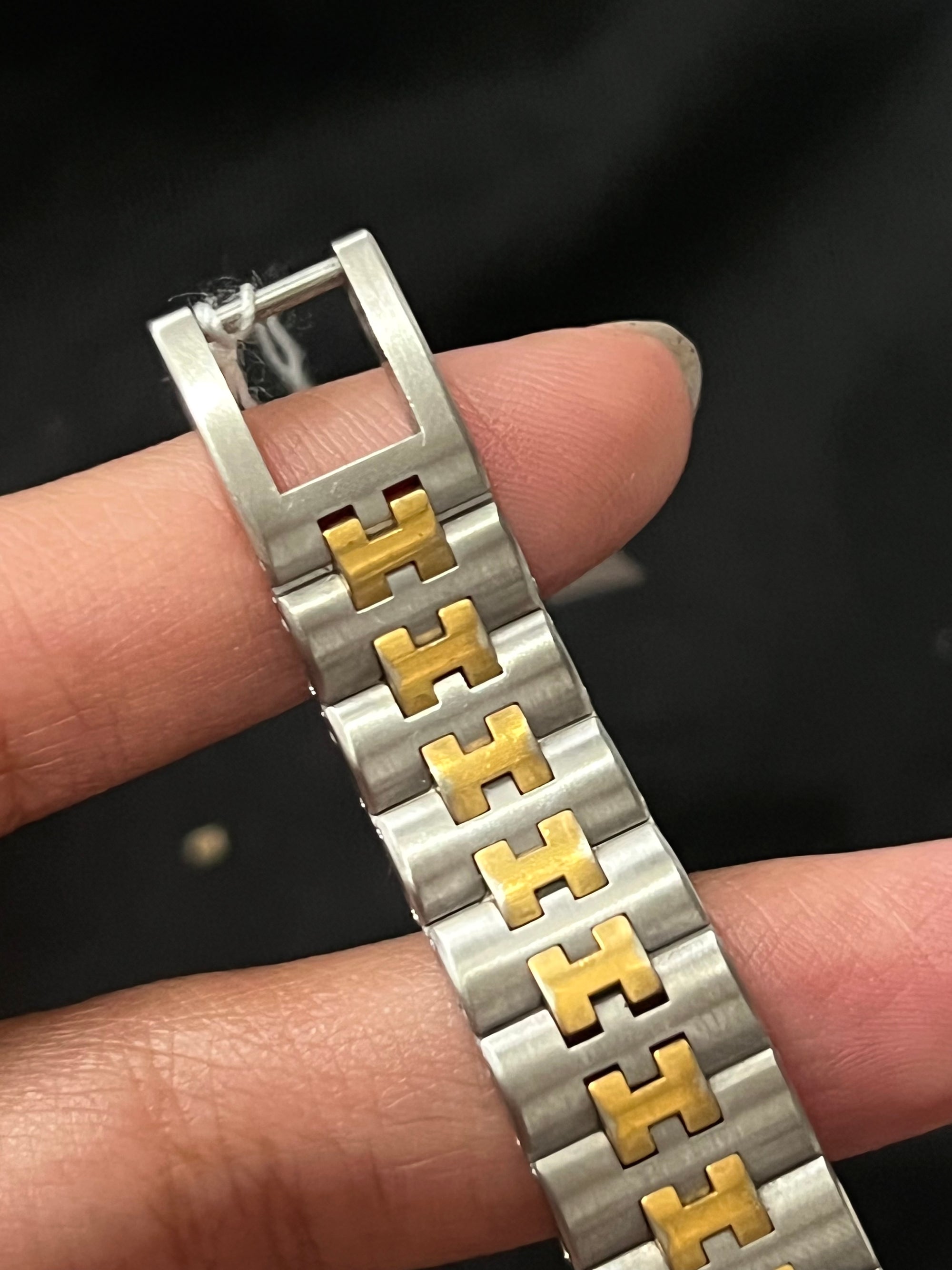 Hermes Clipper Twotoned H Small With Beige Dial