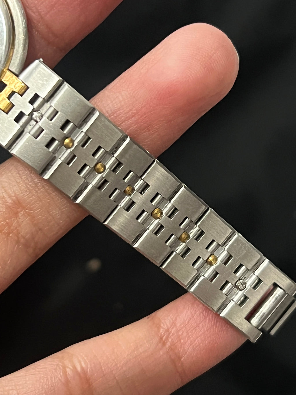 Hermes Clipper Twotoned H Small With Beige Dial