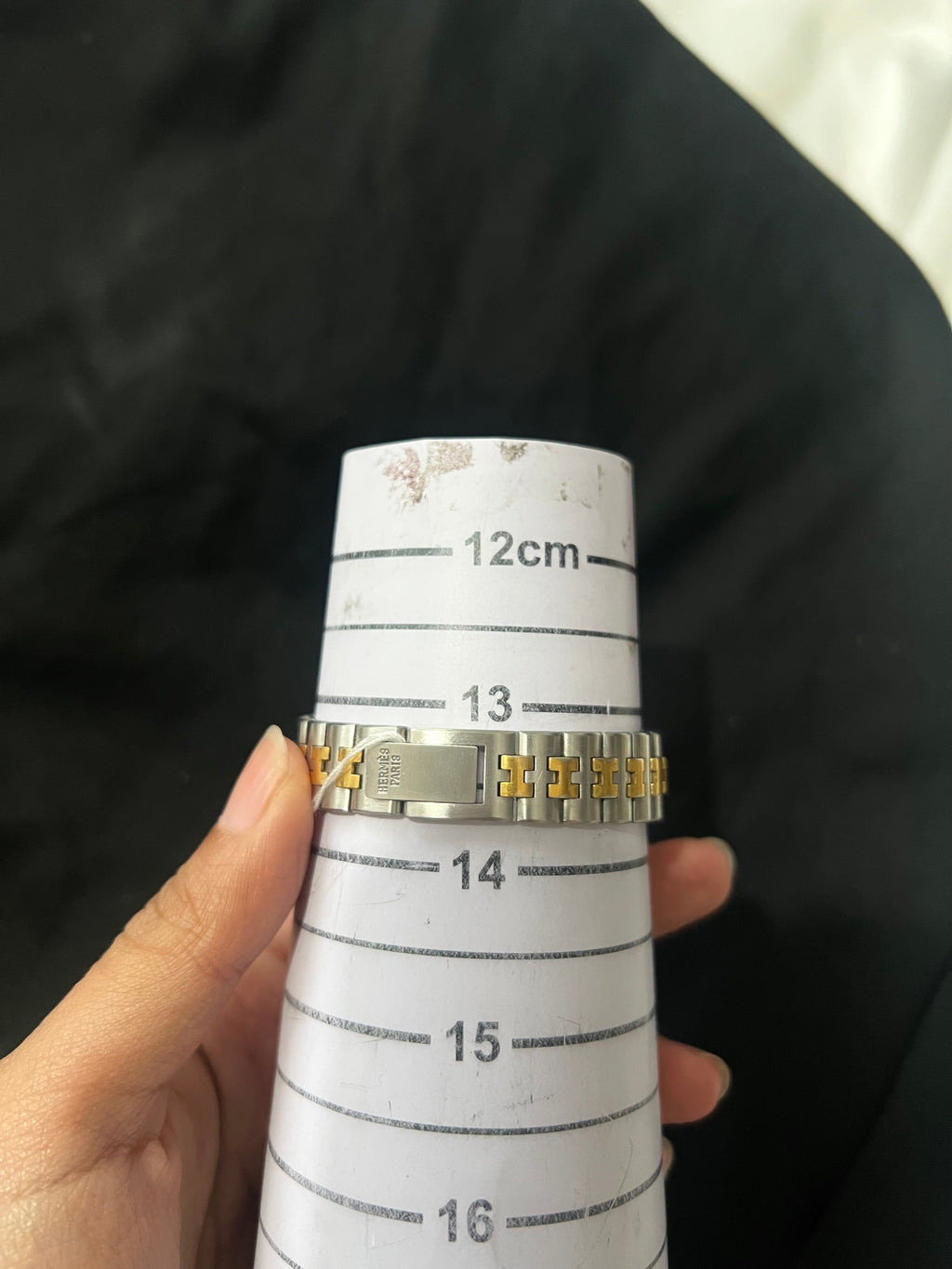 Hermes Clipper Twotoned H Small With Beige Dial