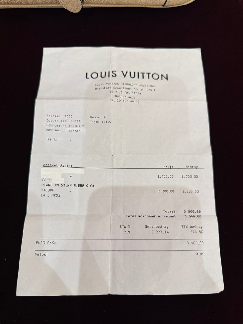 Louis Vuitton Diane Monogram Empreinte Ivory