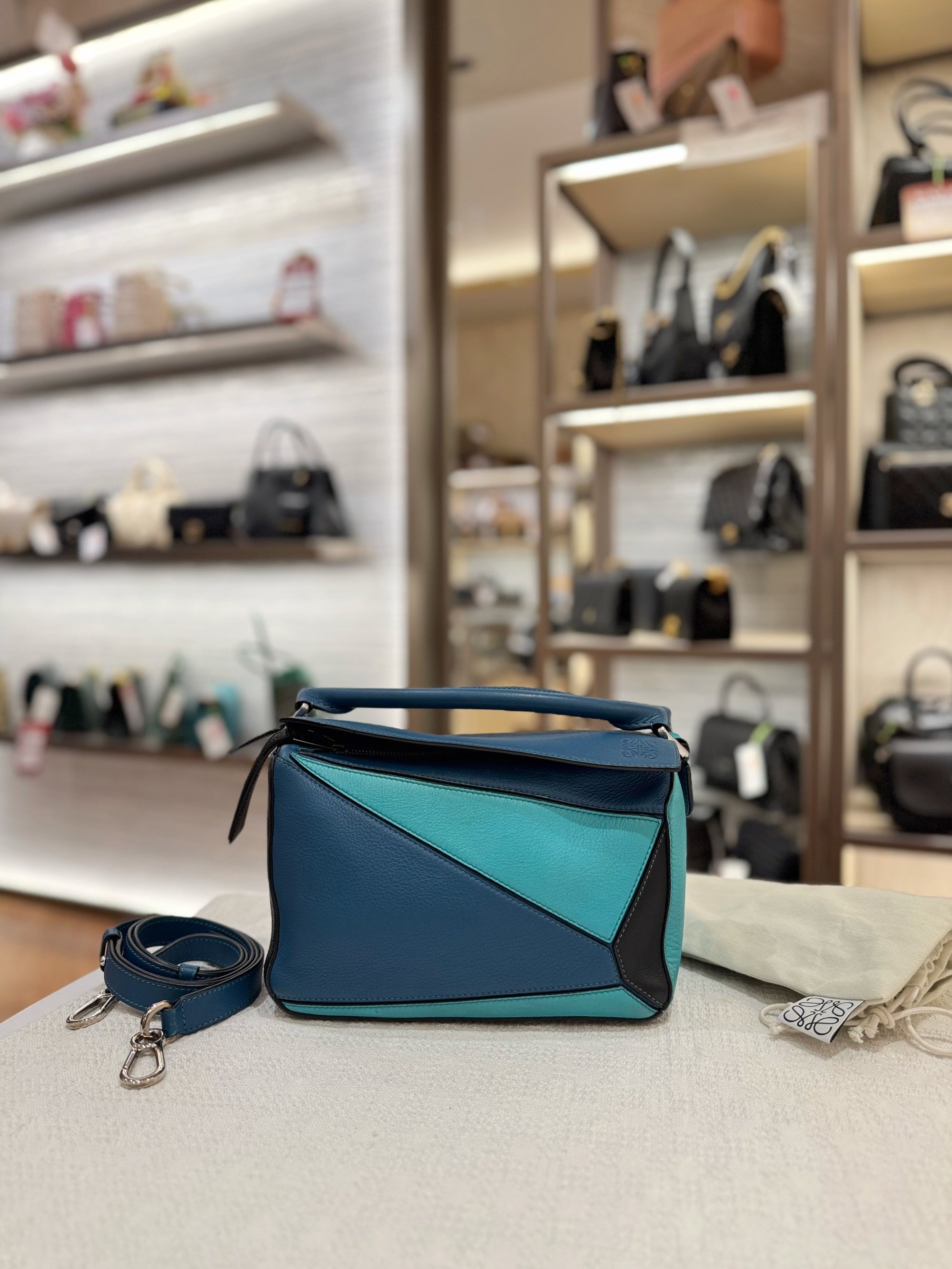 Loewe Puzzle Small Blue Multicolour