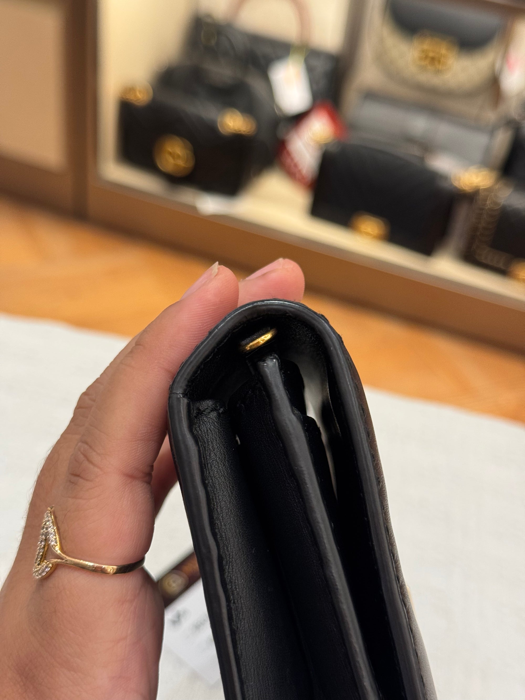 J'adior WOC Smooth Calfskin Black