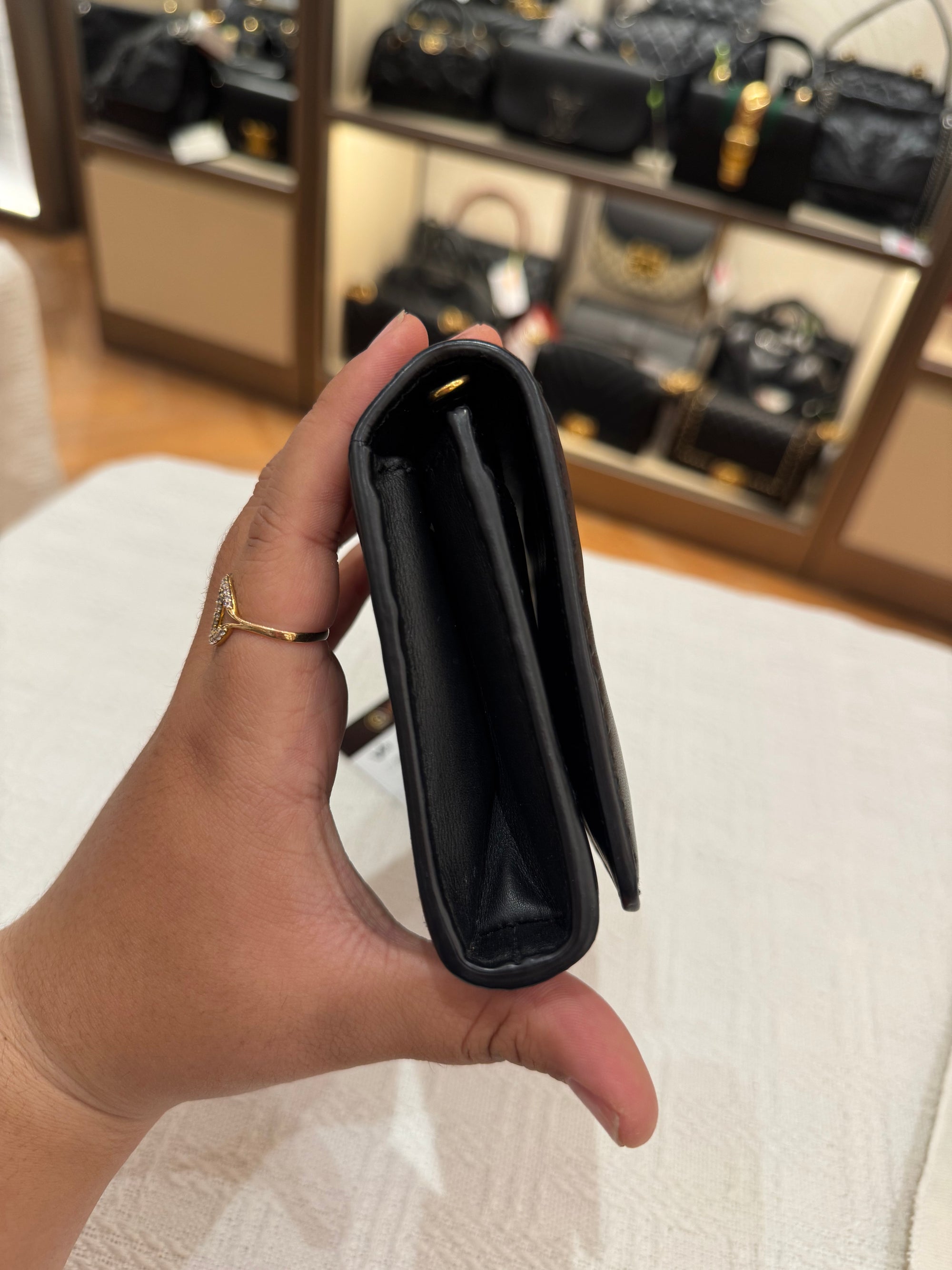 J'adior WOC Smooth Calfskin Black