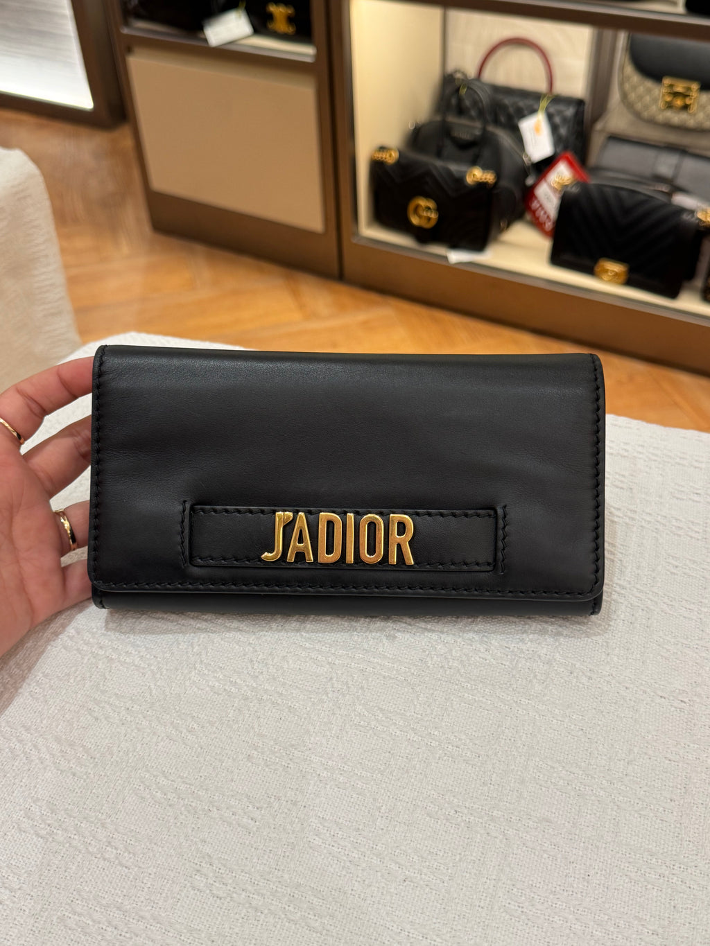 J'adior WOC Smooth Calfskin Black