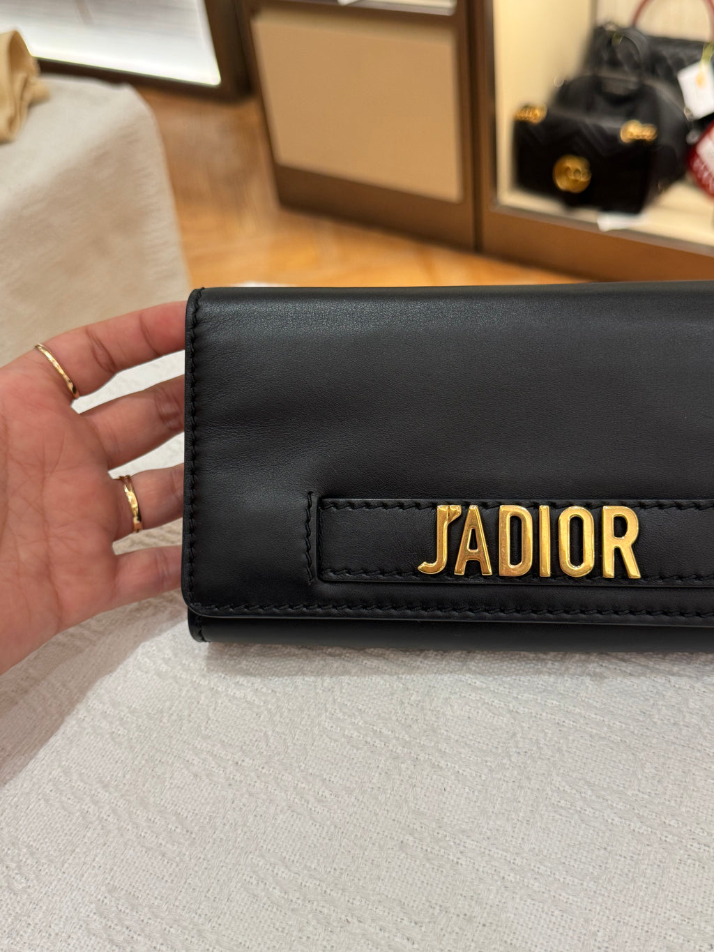 J'adior WOC Smooth Calfskin Black