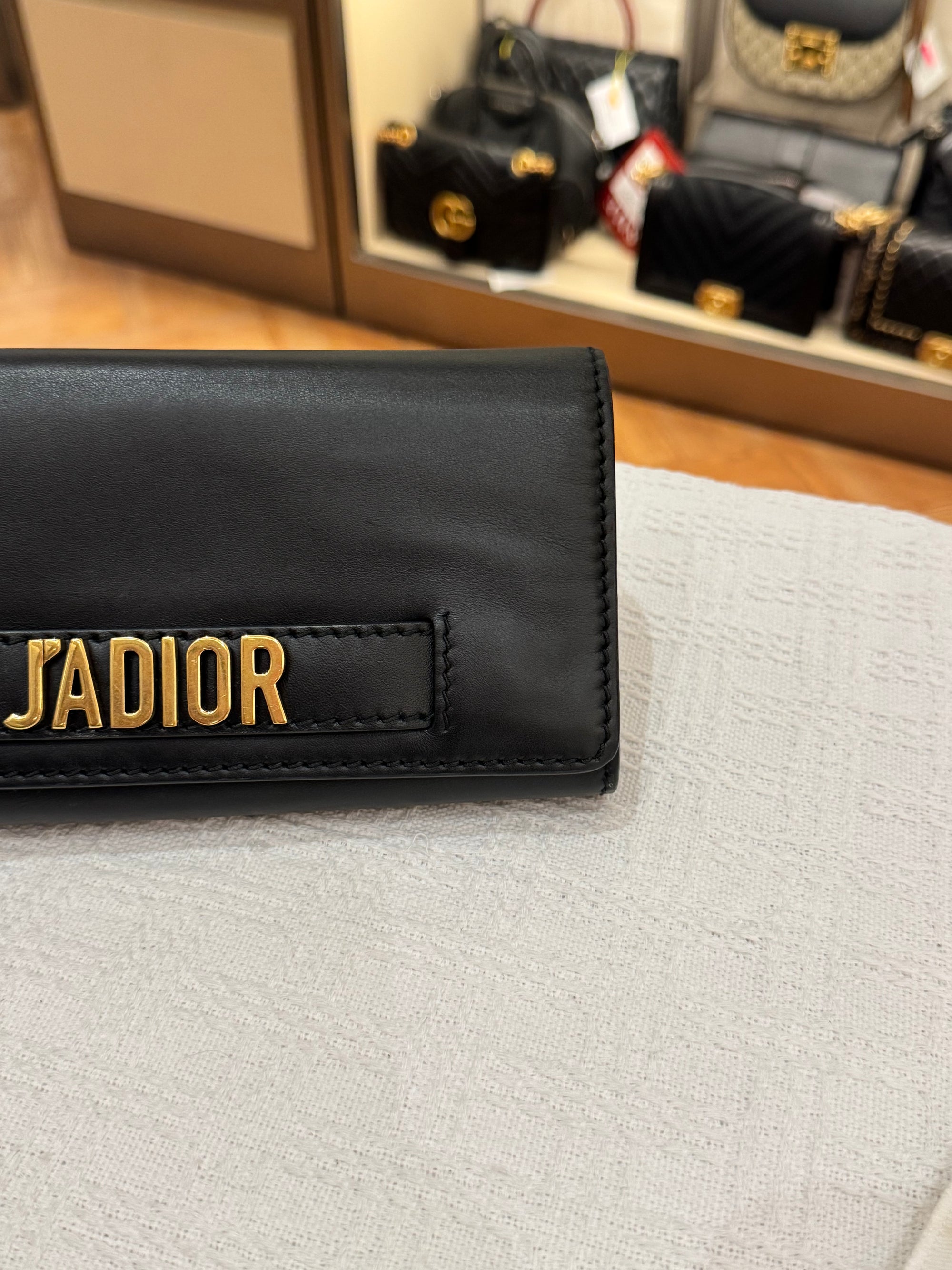 J'adior WOC Smooth Calfskin Black